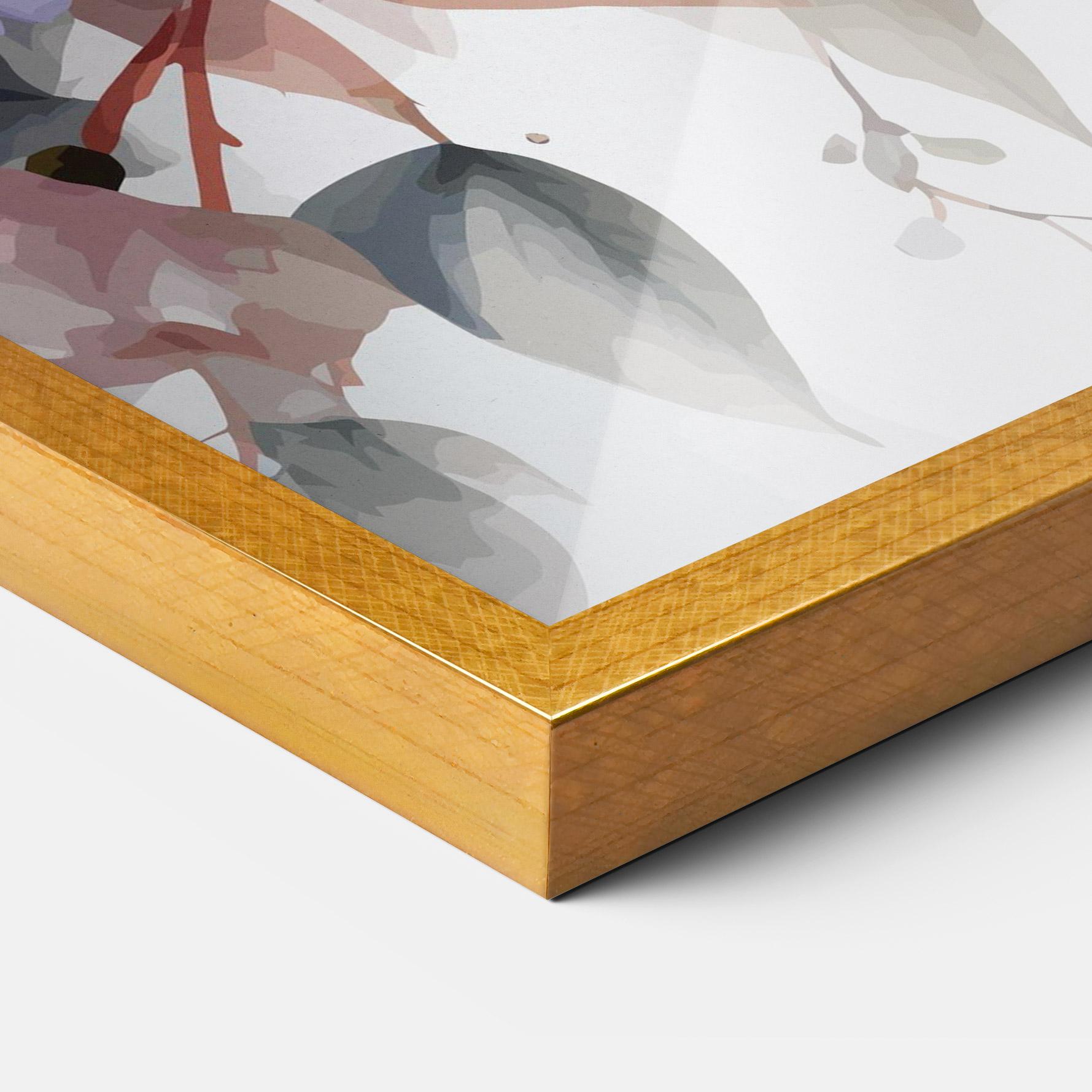 Gerahmte Poster Bird Pretty Blue mockup 3