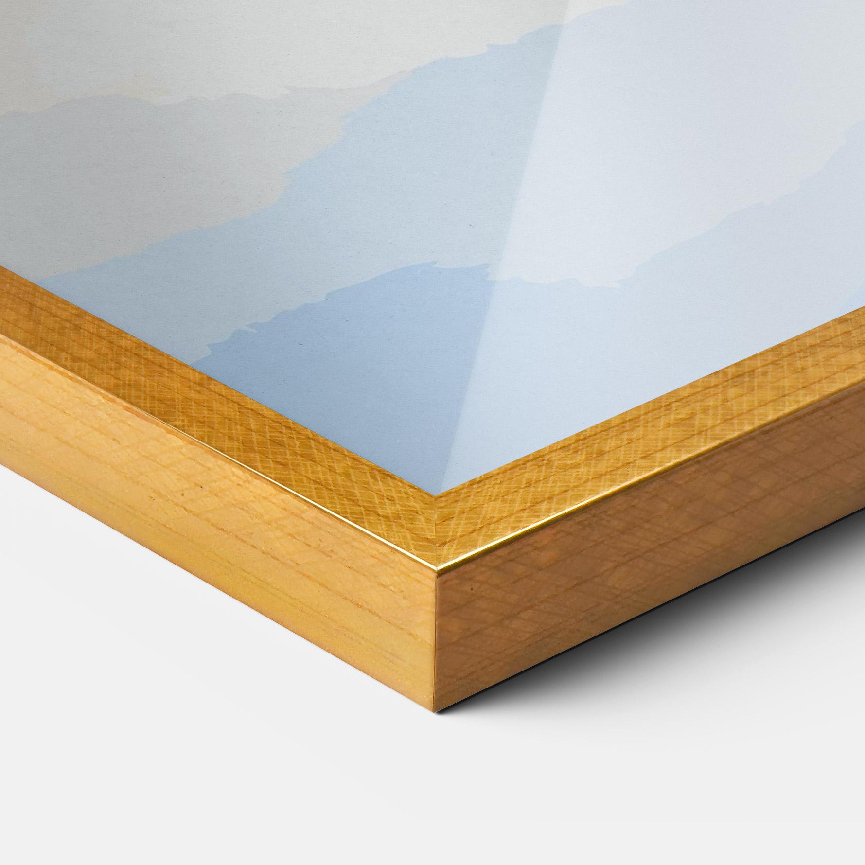 Gerahmte Poster Blue Bird Painting mockup 3