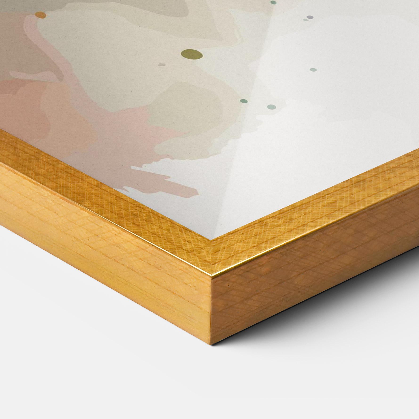 Gerahmte Poster Orange Purple Bird mockup 3