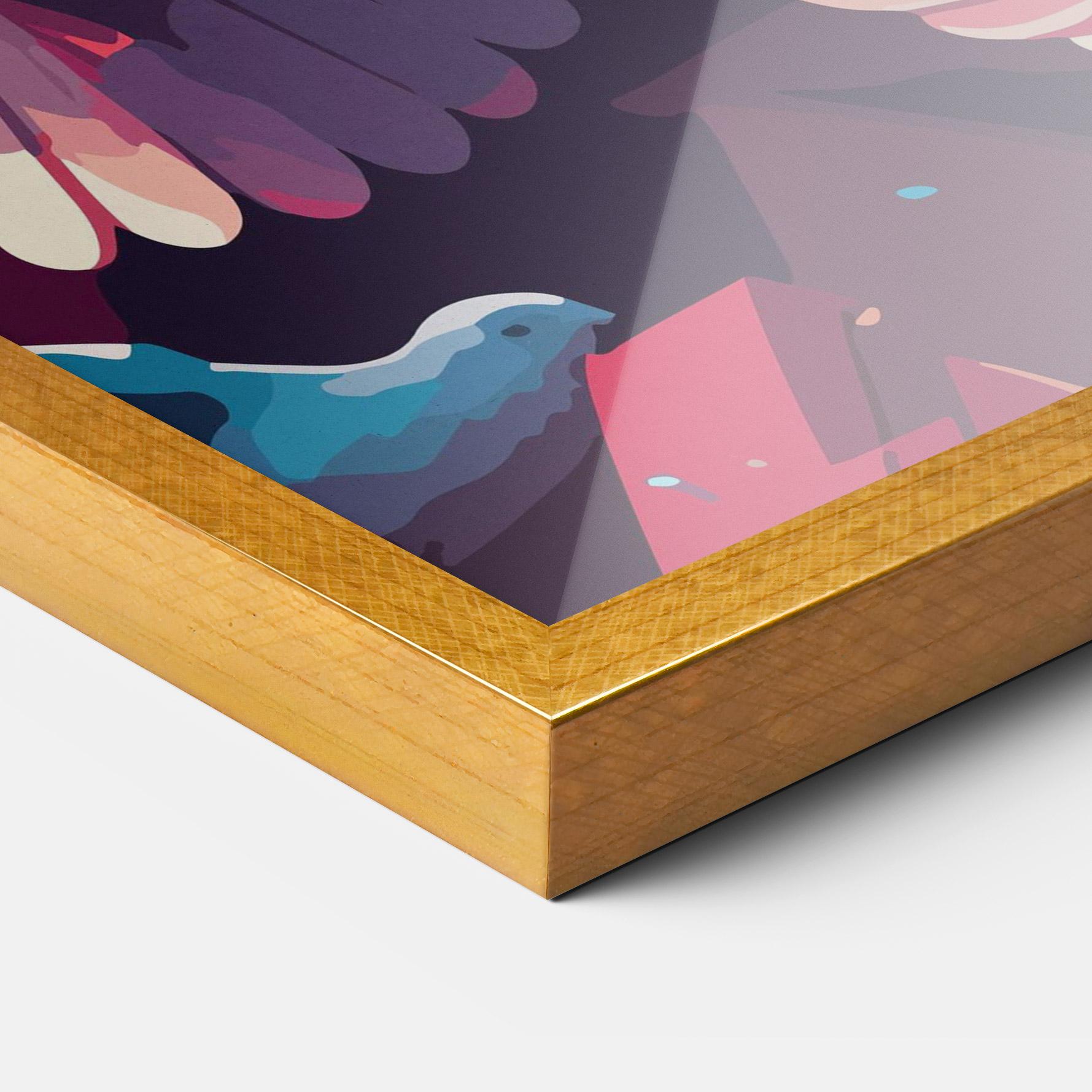 Gerahmte Poster Pretty Dove Family mockup 3