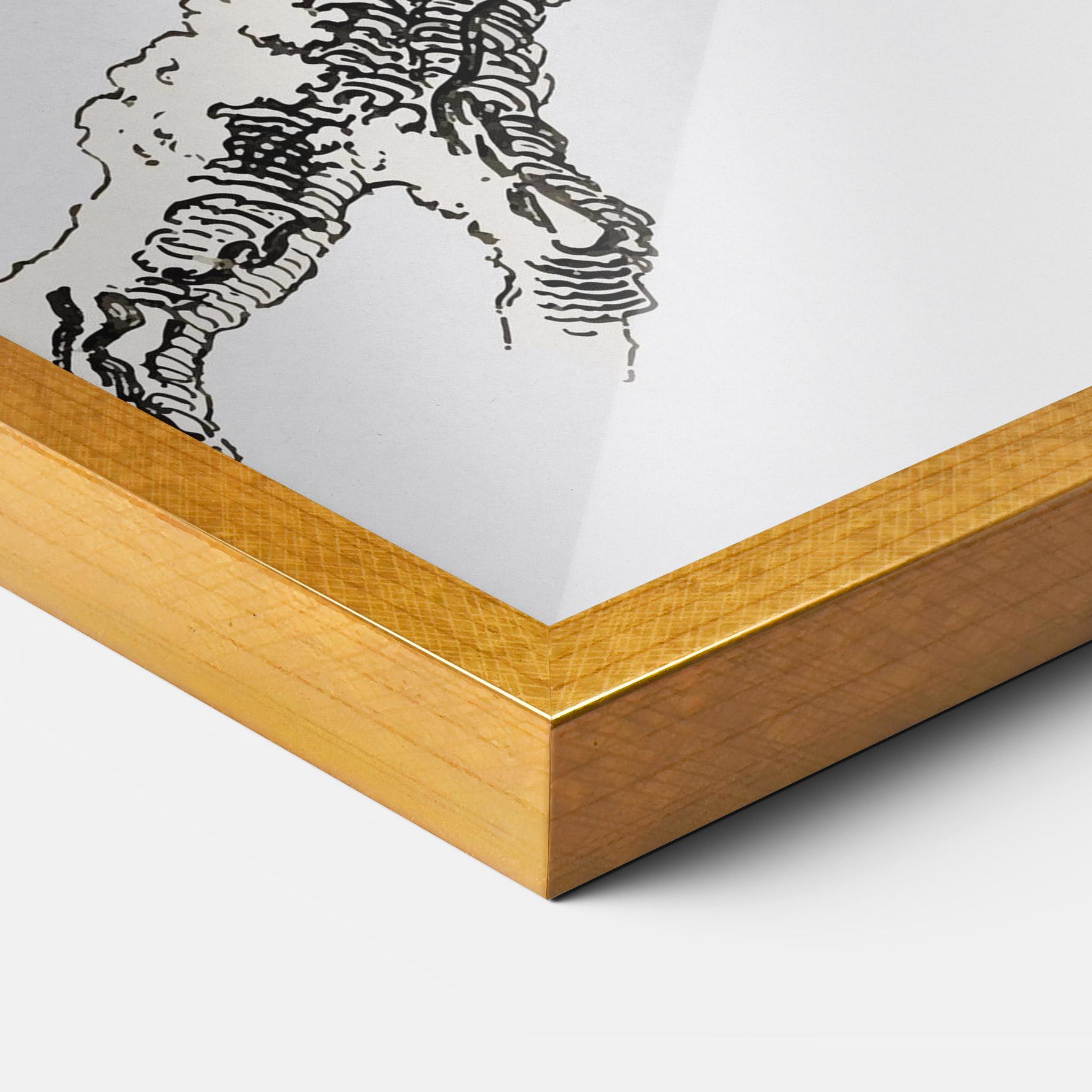 Gerahmte Poster Yellow Owl mockup 3