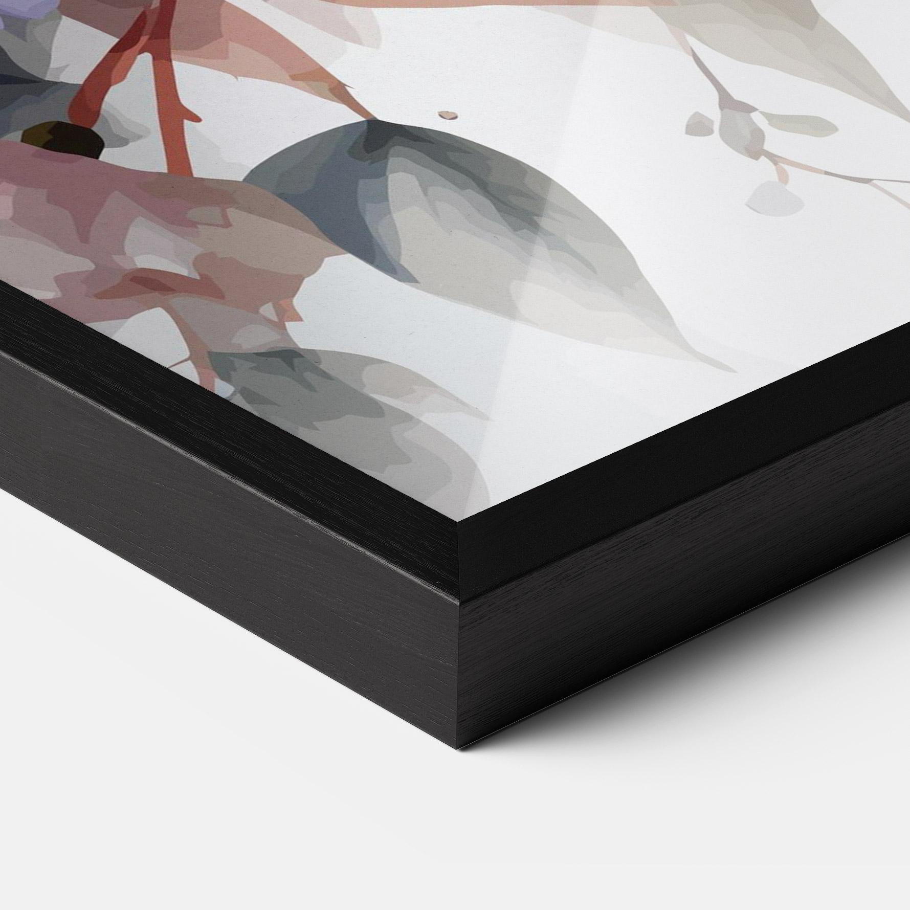 Gerahmte Poster Bird Pretty Blue mockup 3