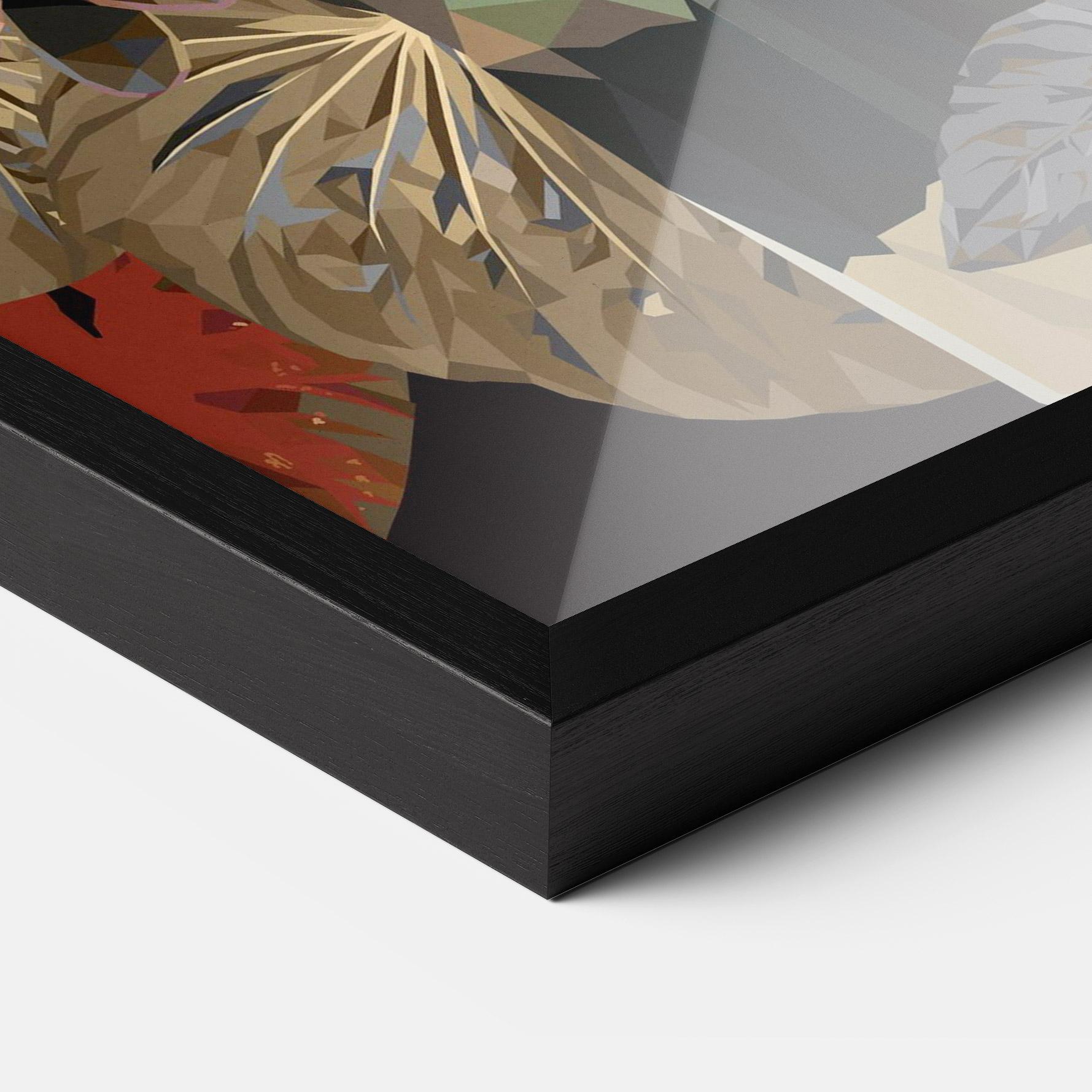 Gerahmte Poster Black Interesting Bird mockup 3