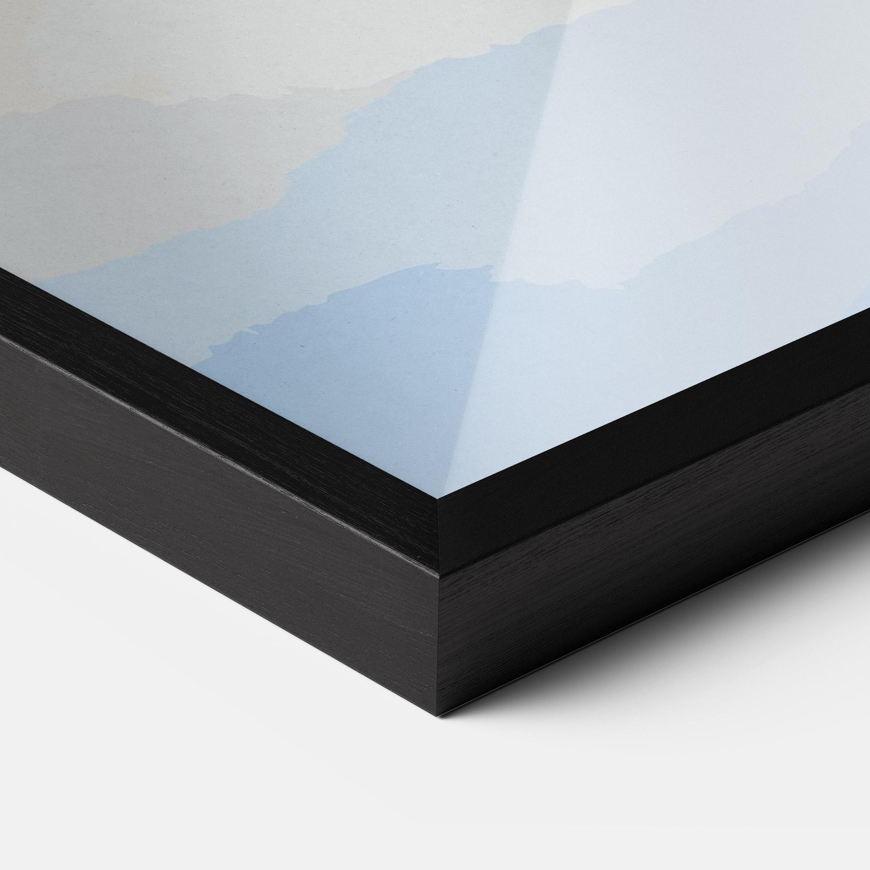 Gerahmte Poster Blue Bird Painting mockup 3