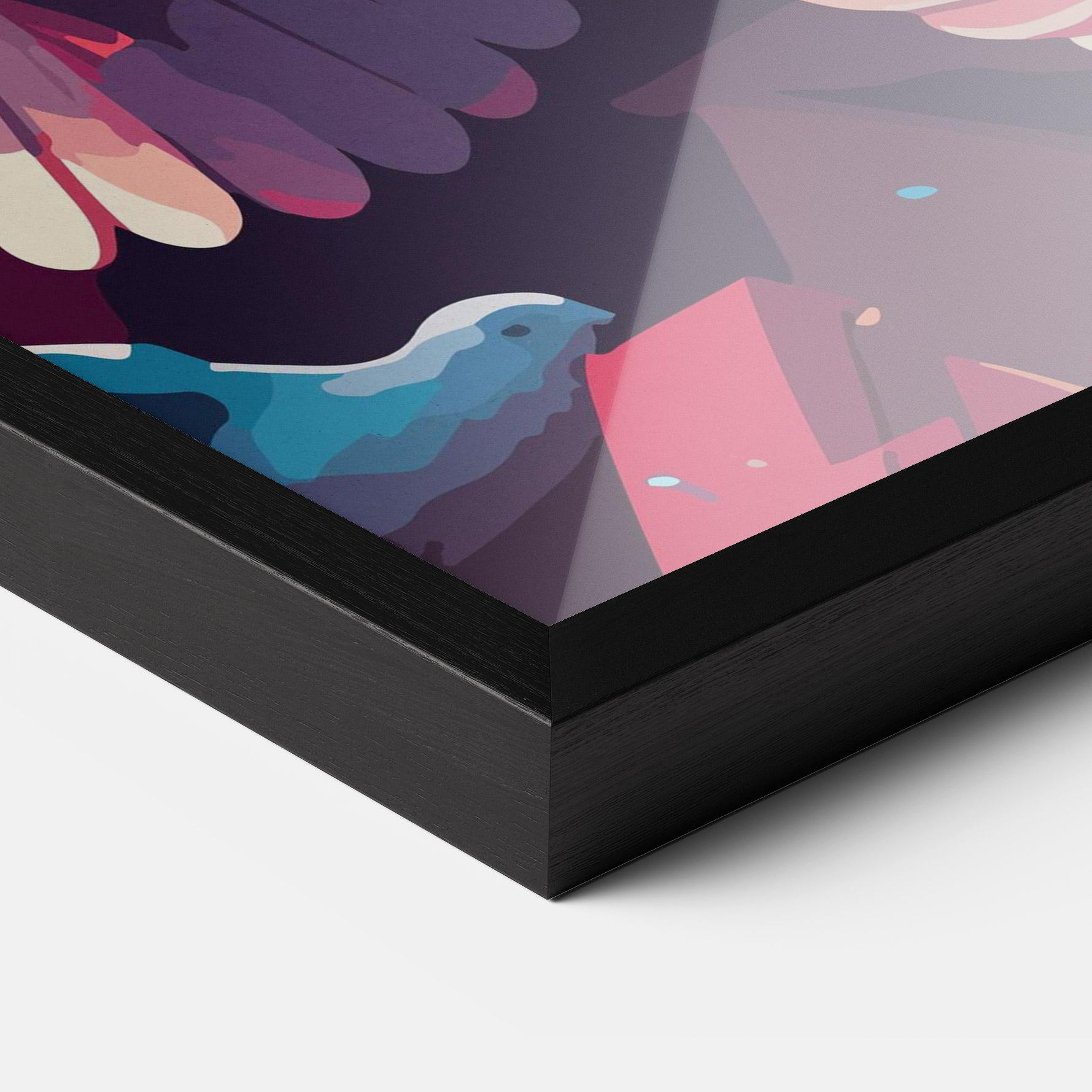 Gerahmte Poster Pretty Dove Family mockup 3