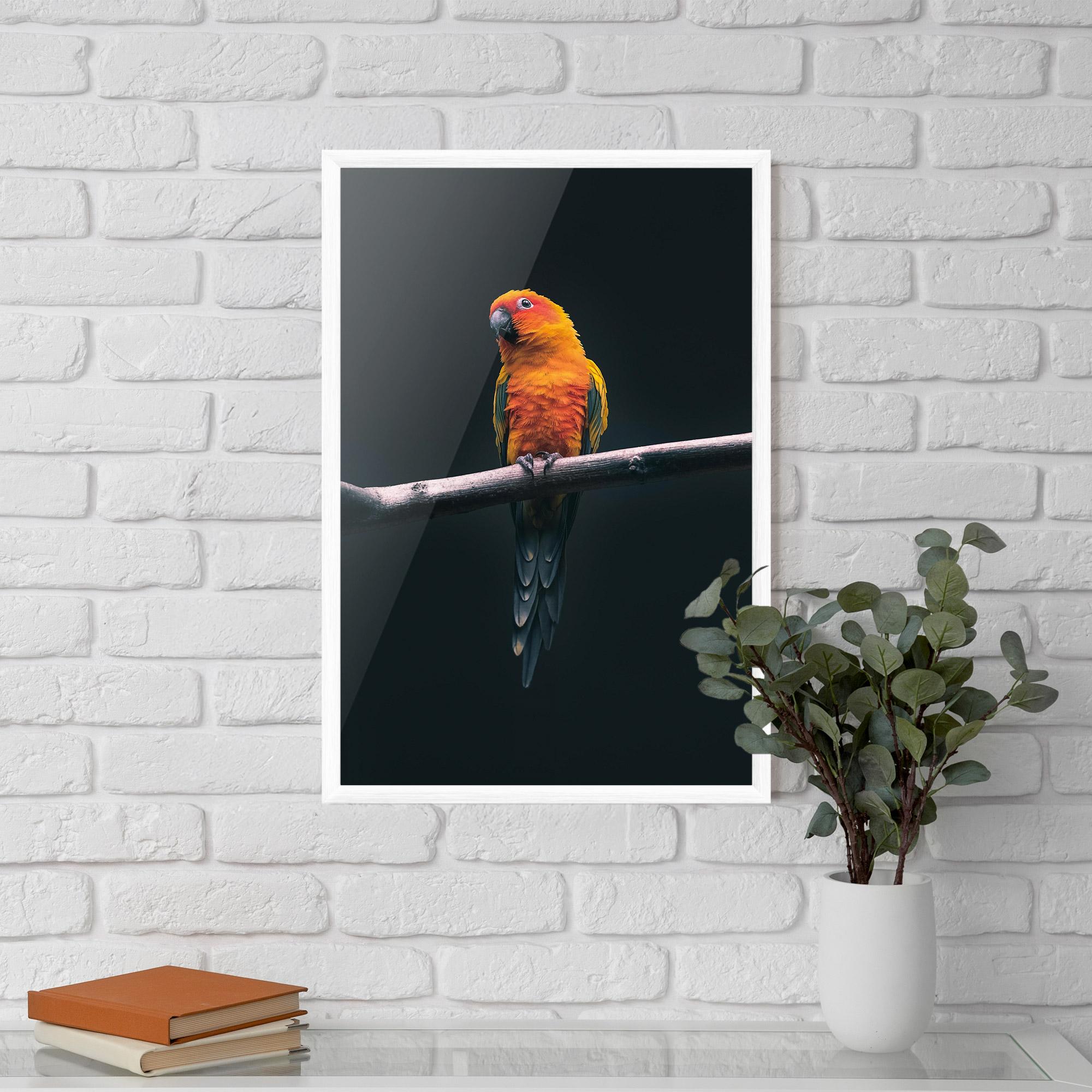 Gerahmte Poster Fire Parrot mockup 5
