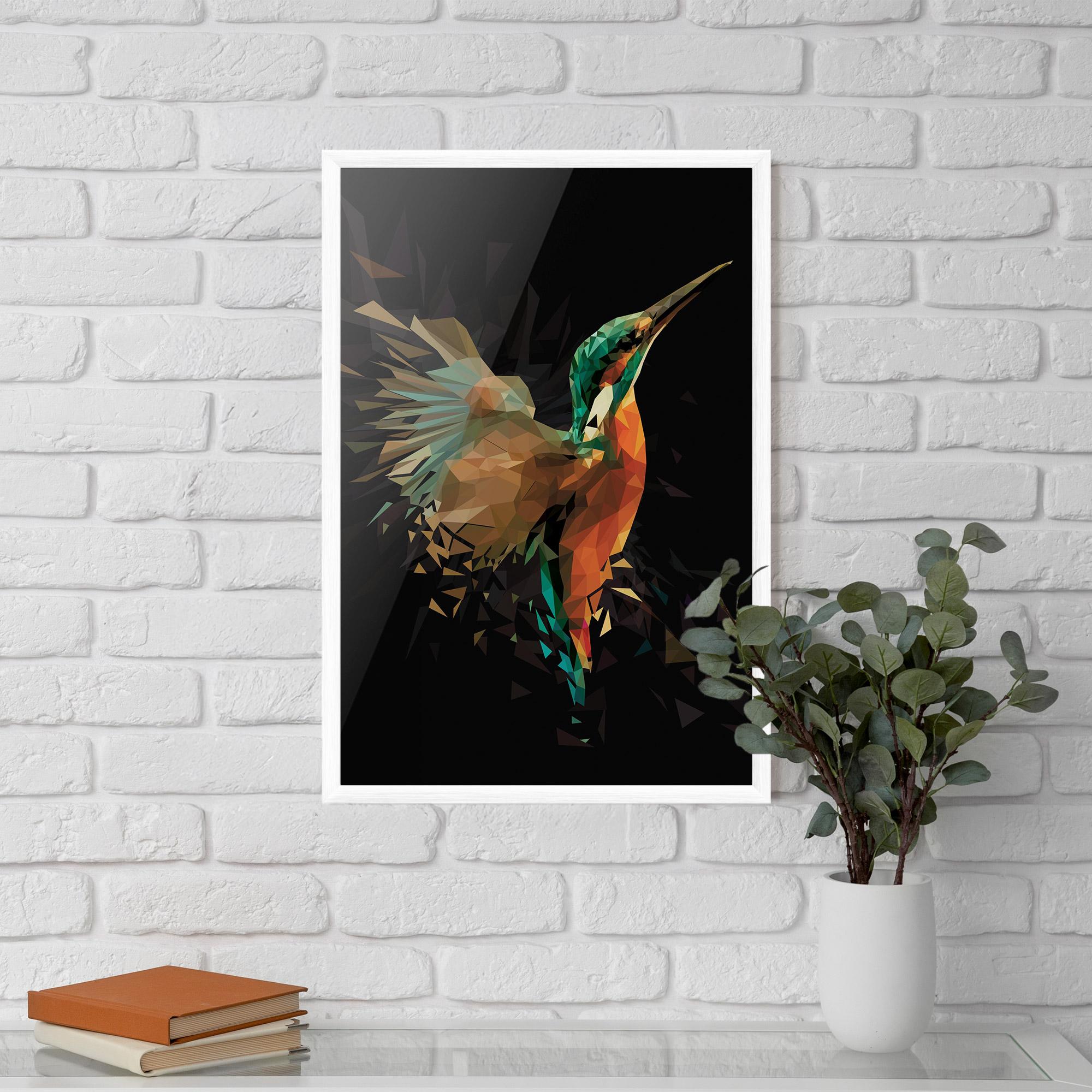 Gerahmte Poster Hummingbird Splash mockup 5