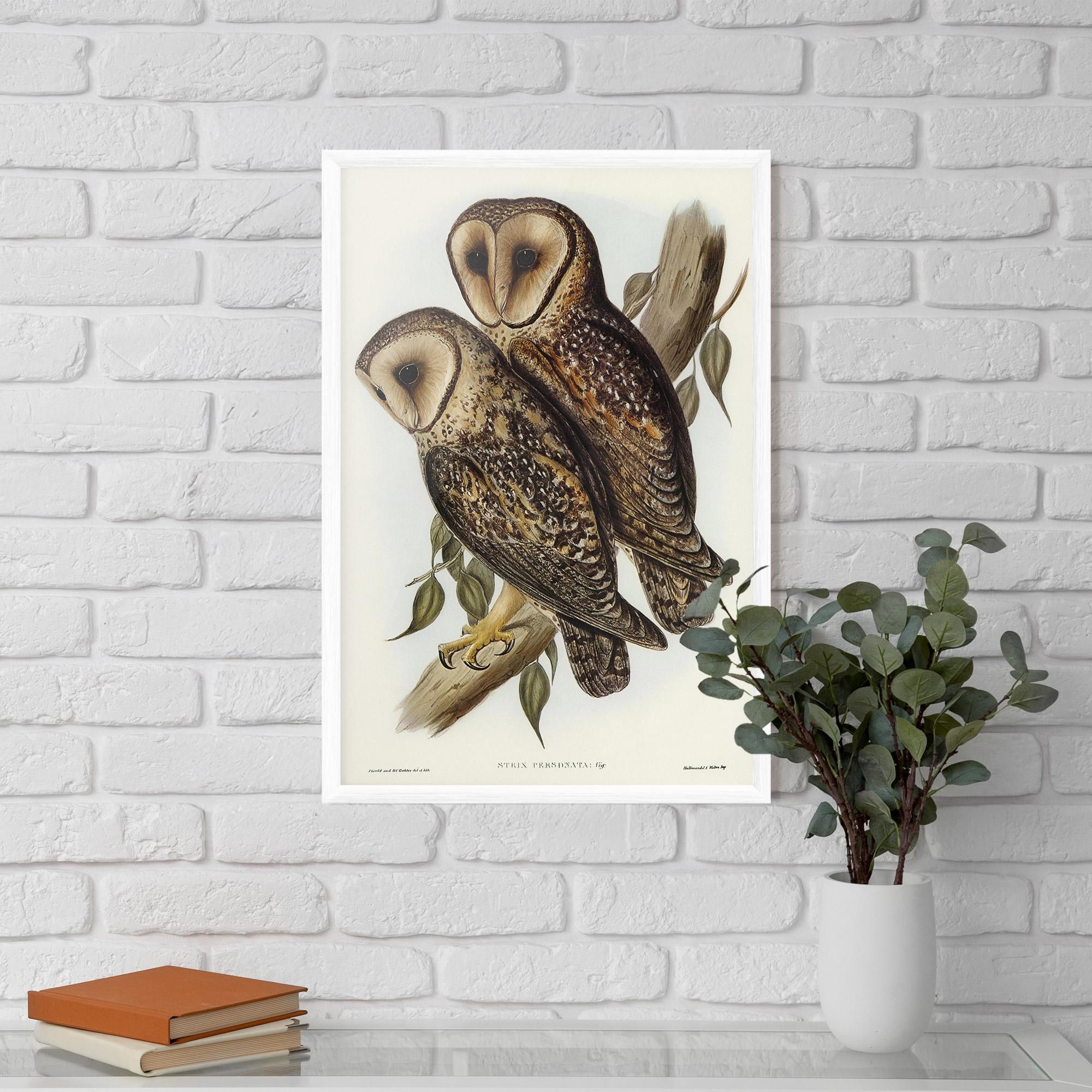 Gerahmte Poster Owl Family mockup 5