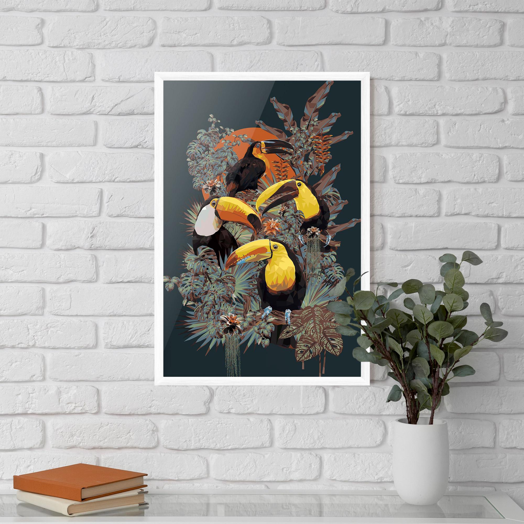 Gerahmte Poster Toucan Birds mockup 5