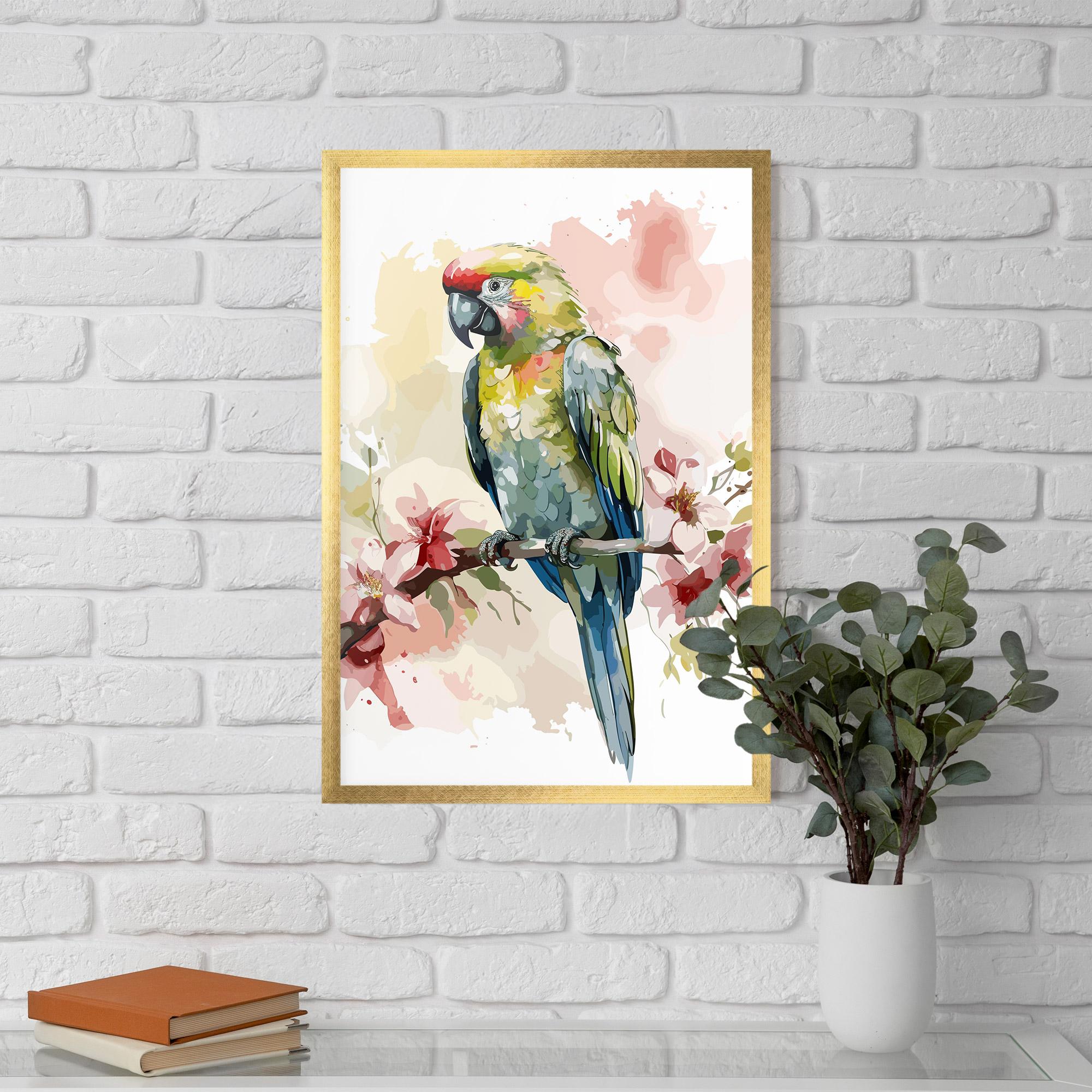 Gerahmte Poster Beautiful Parrot mockup 5