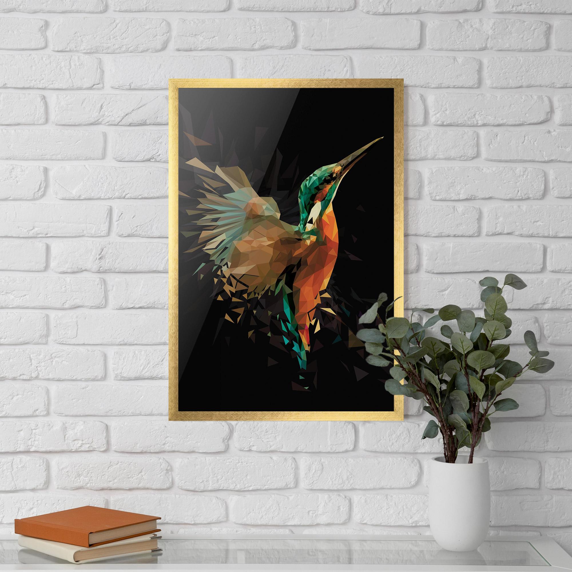 Gerahmte Poster Hummingbird Splash mockup 5