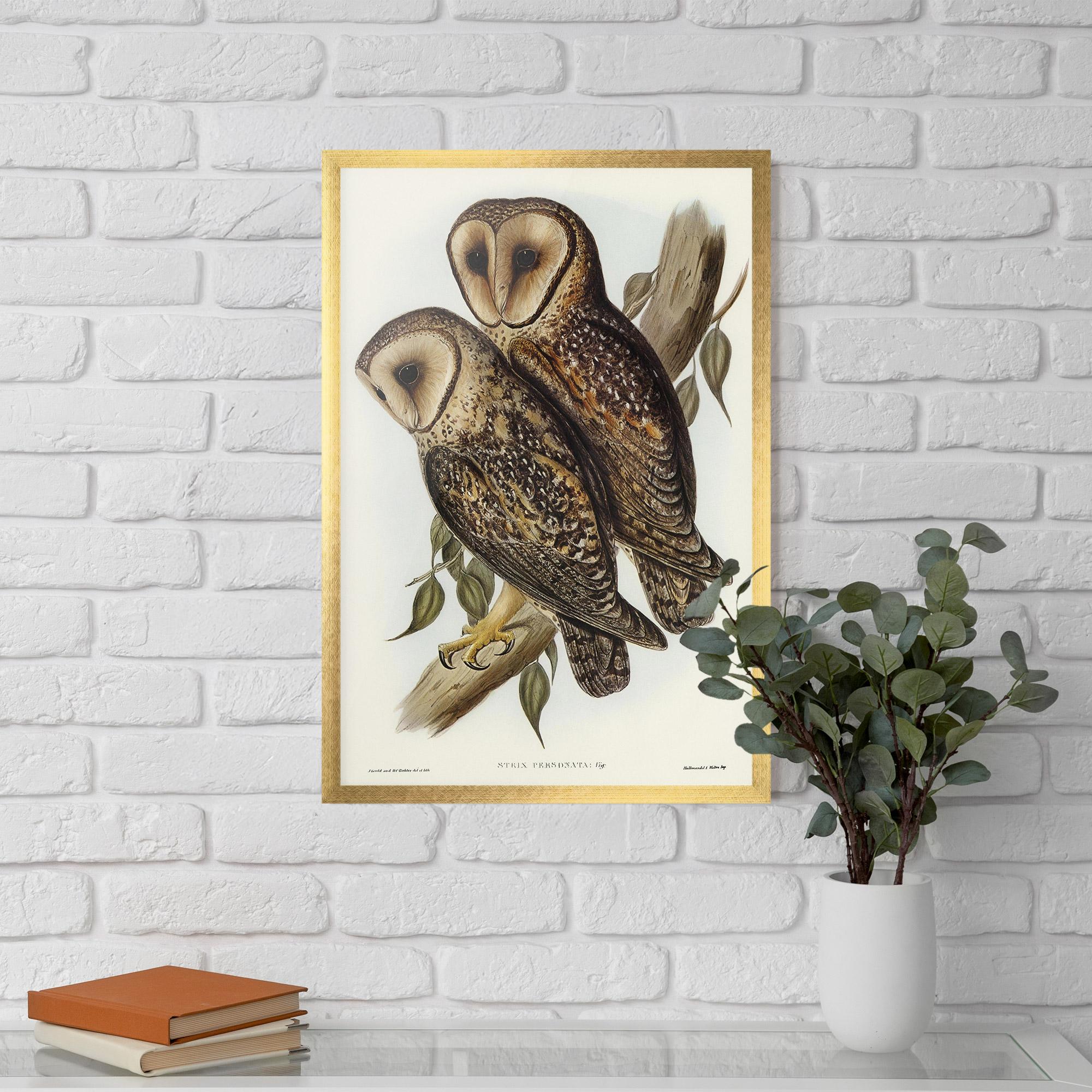 Gerahmte Poster Owl Family mockup 5