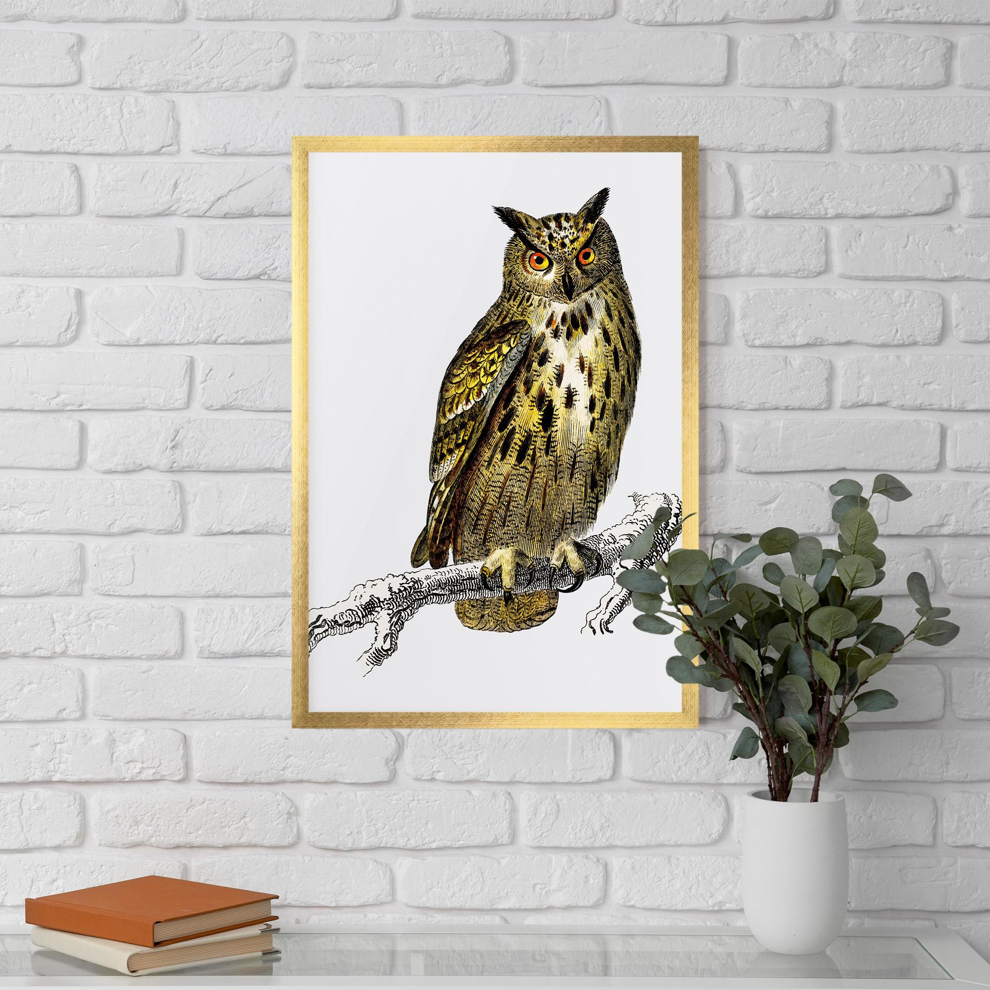 Gerahmte Poster Yellow Owl mockup 5
