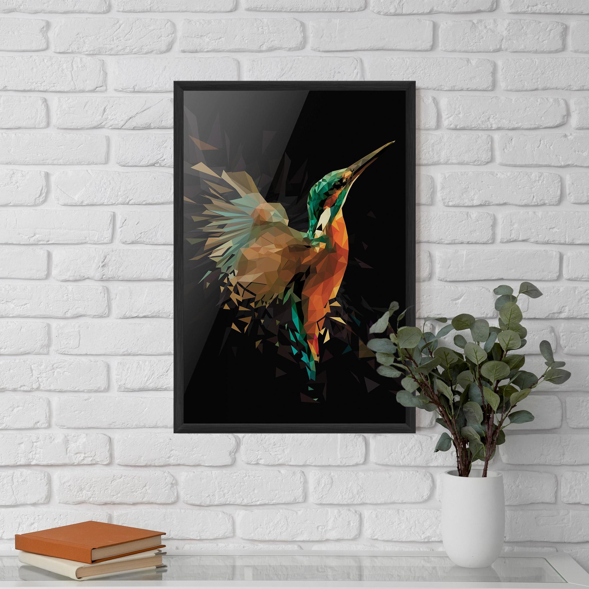 Gerahmte Poster Hummingbird Splash mockup 5