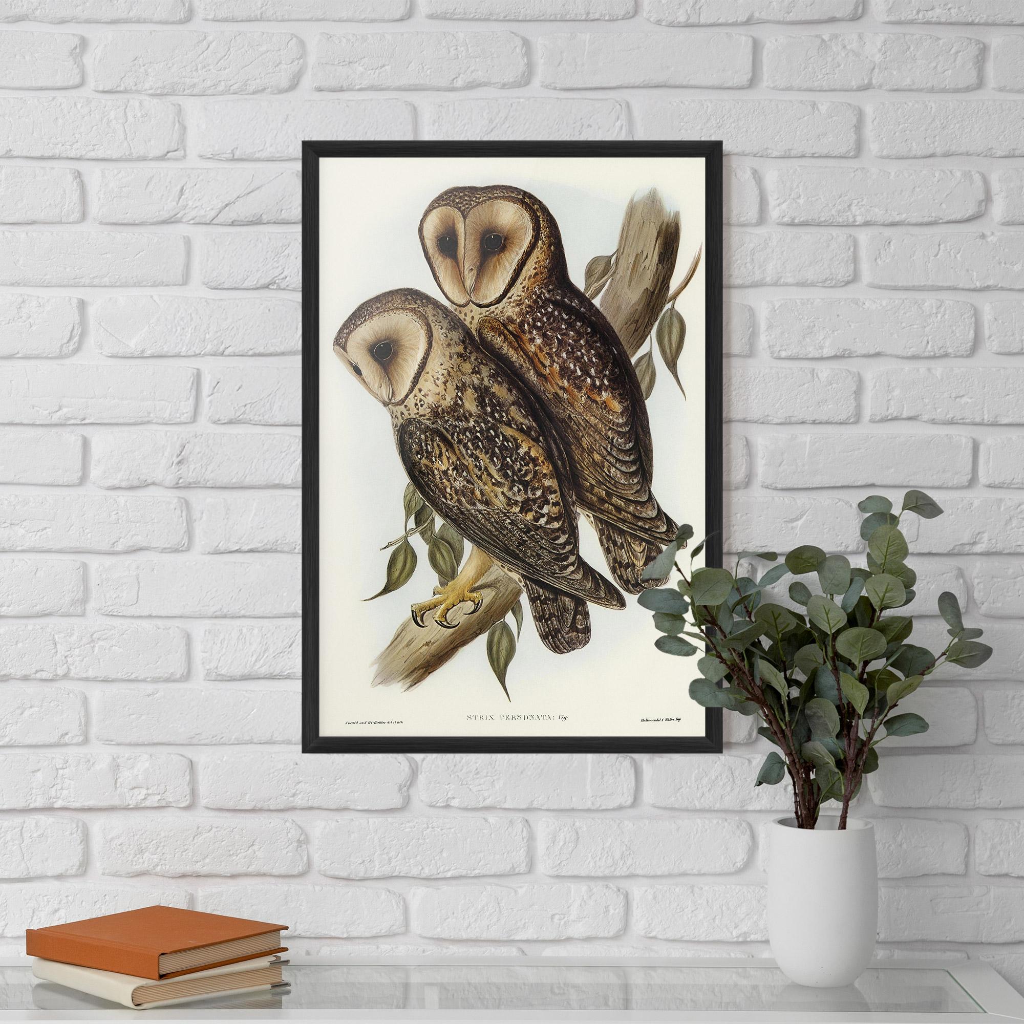 Gerahmte Poster Owl Family mockup 5