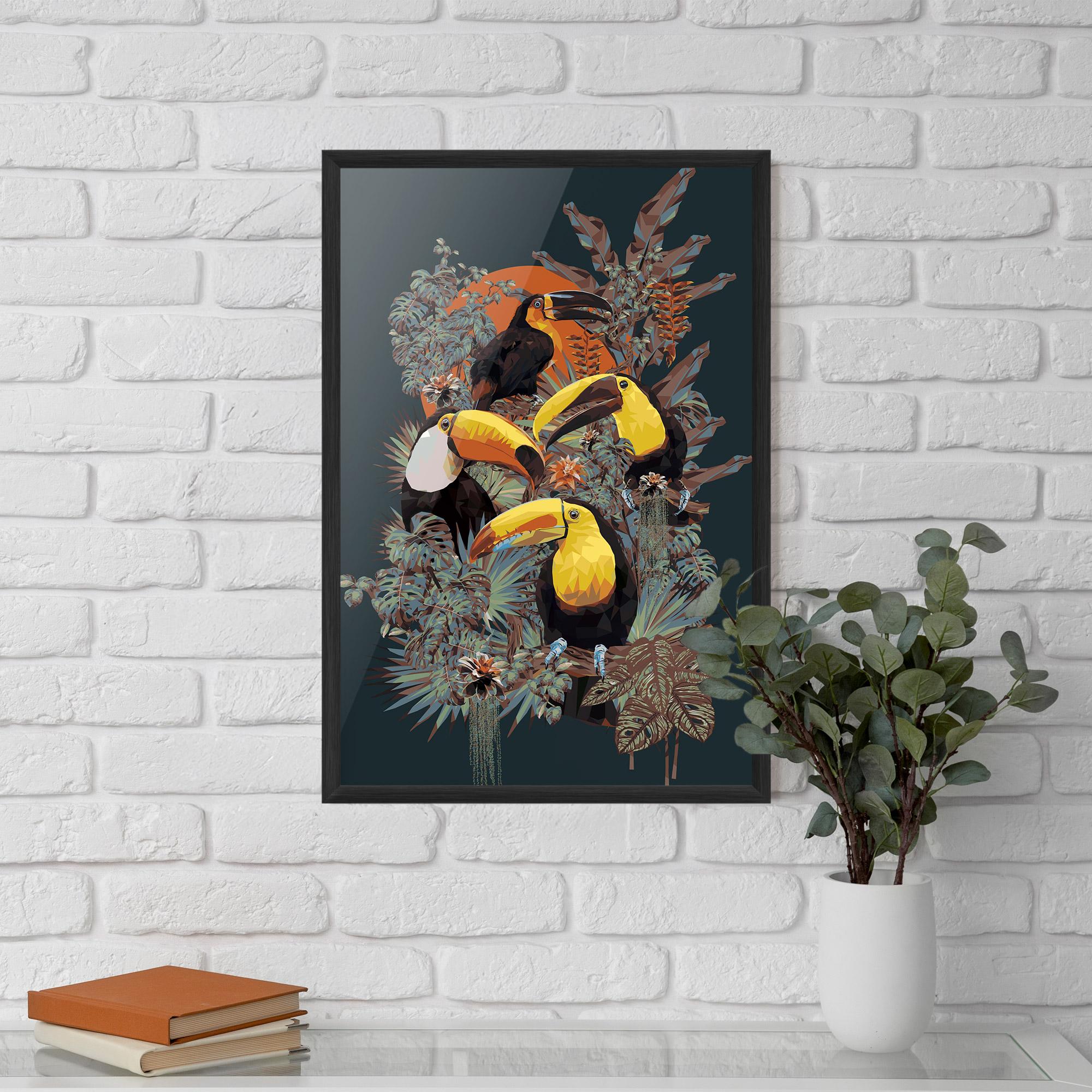 Gerahmte Poster Toucan Birds mockup 5