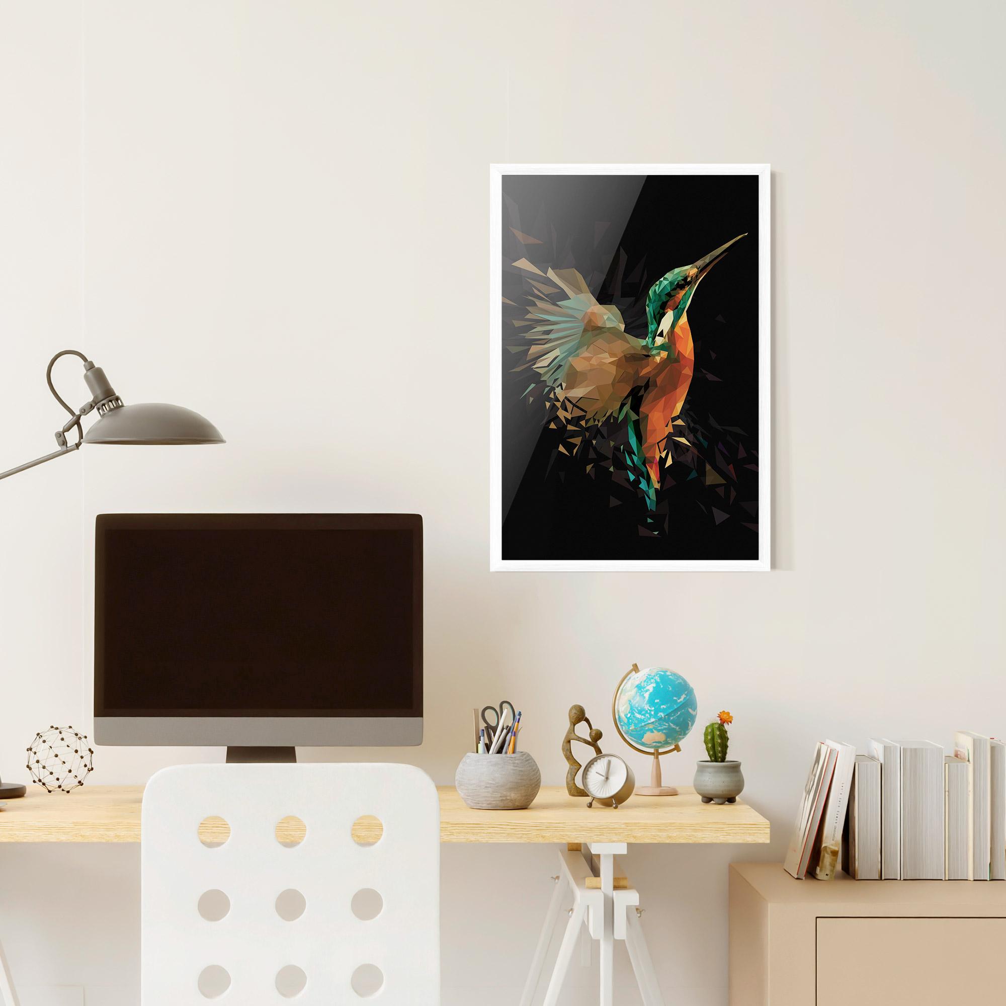 Gerahmte Poster Hummingbird Splash mockup 6
