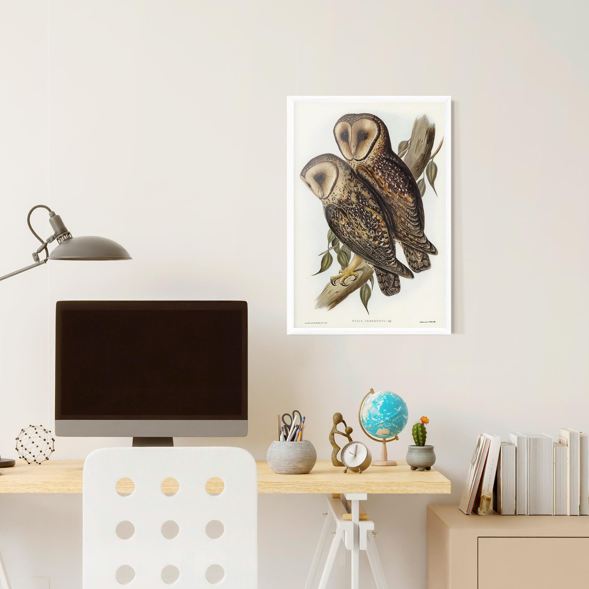 Gerahmte Poster Owl Family mockup 6