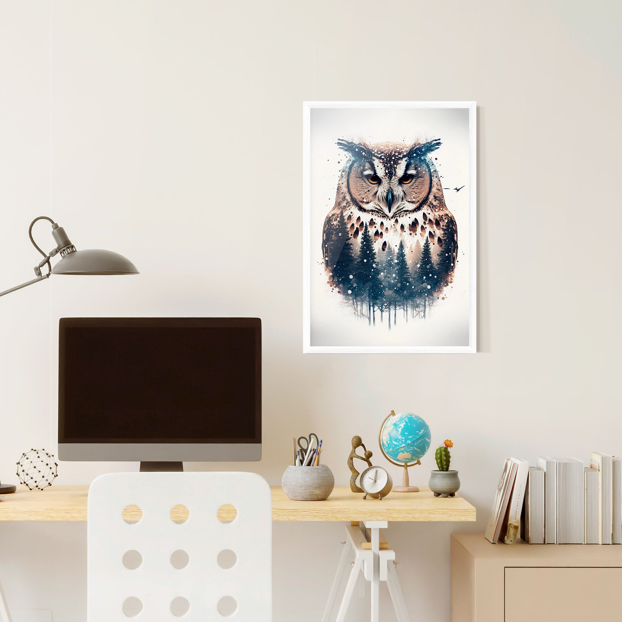 Owl Portrait mockup 6