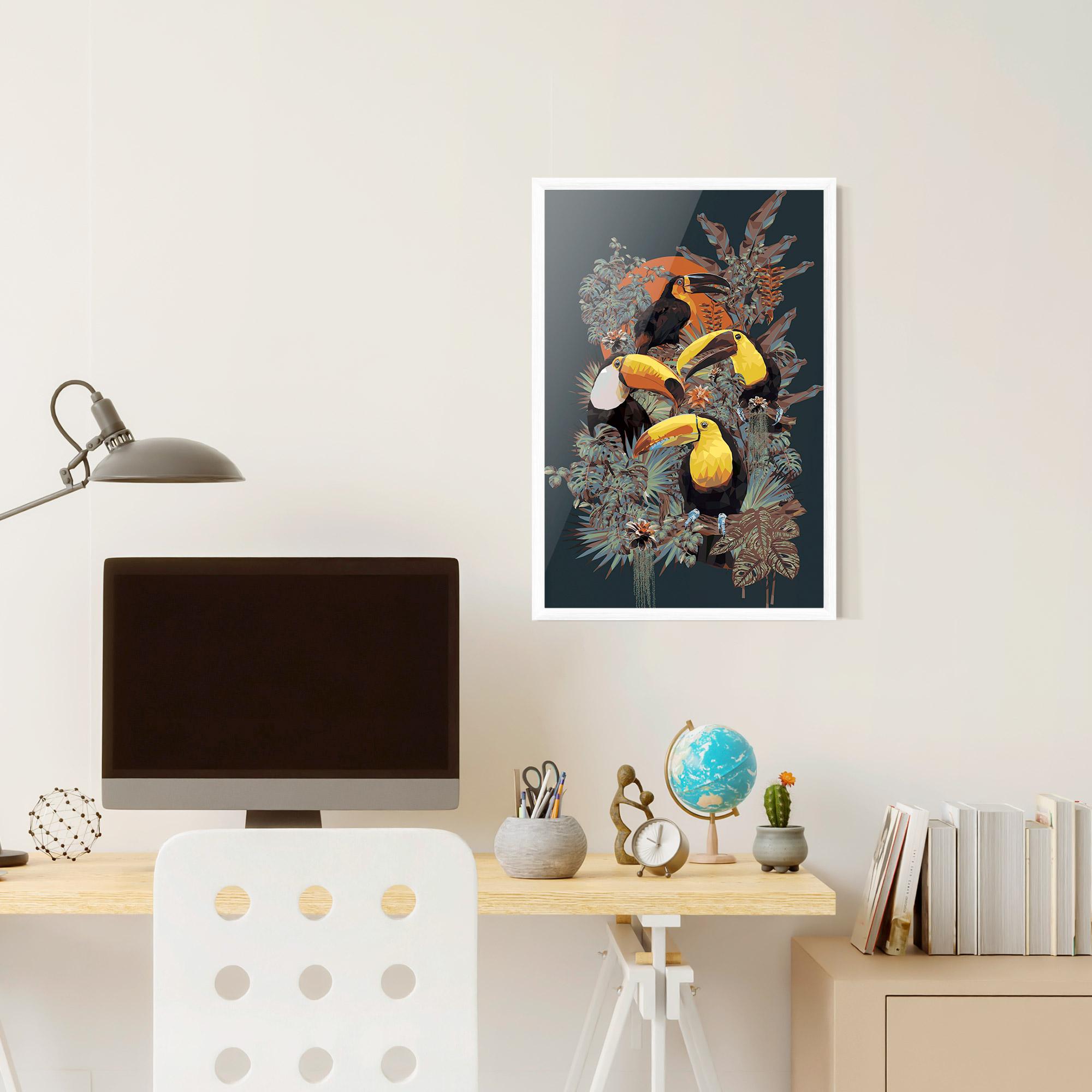 Gerahmte Poster Toucan Birds mockup 6