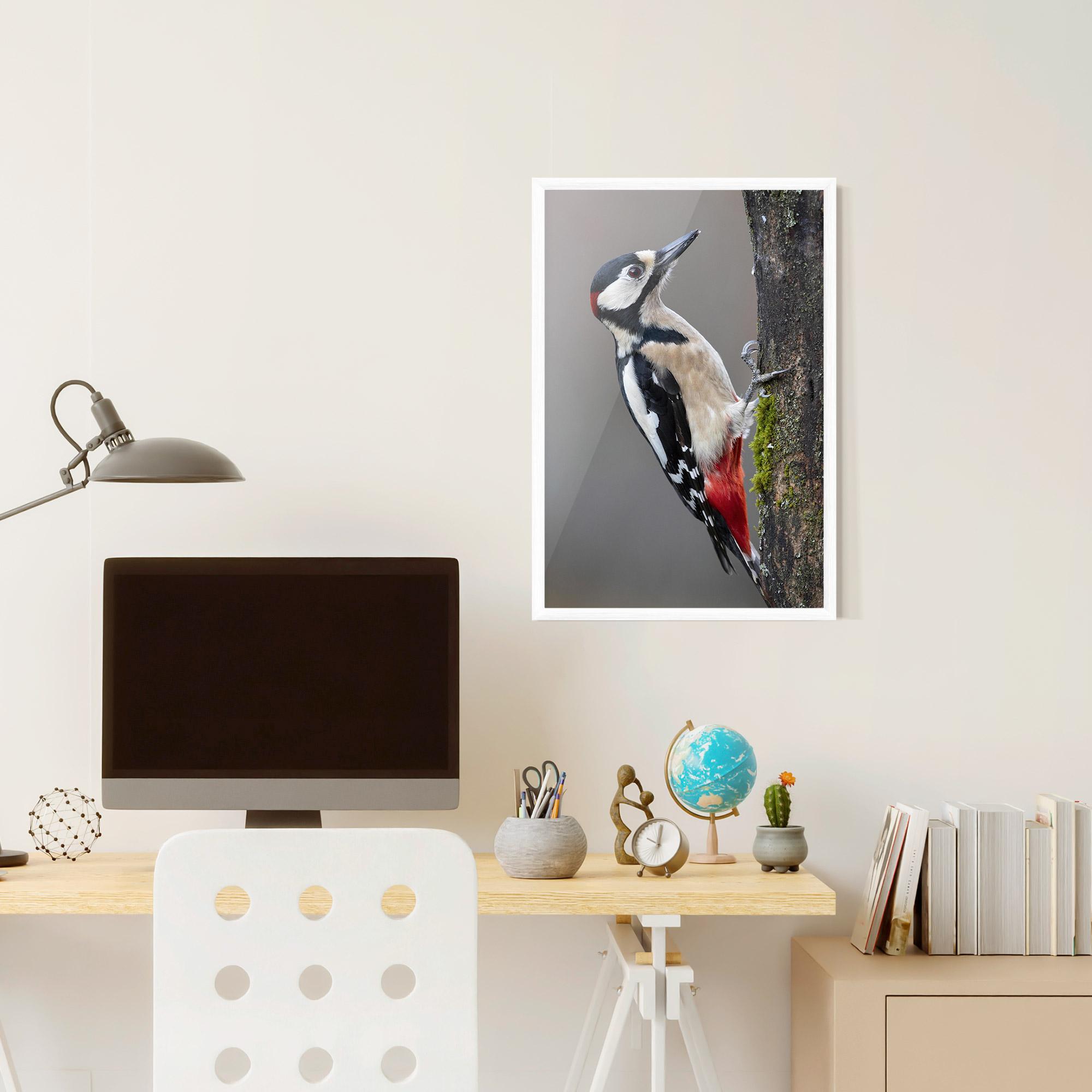 Gerahmte Poster Woodpecker mockup 6