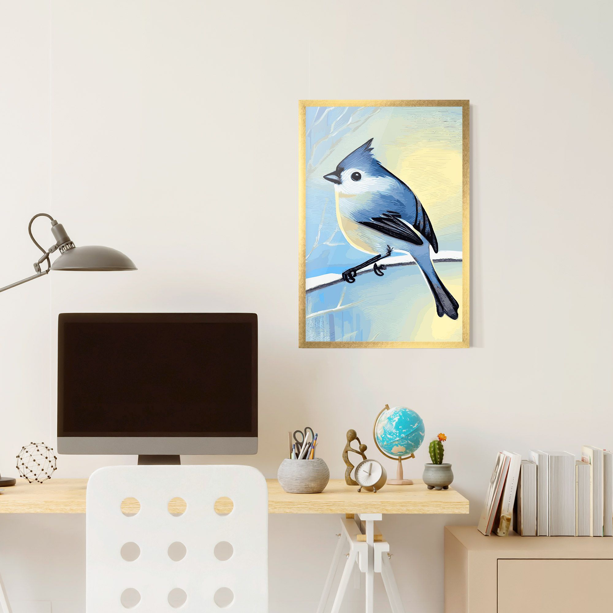 Bird Winter Painting mockup 6