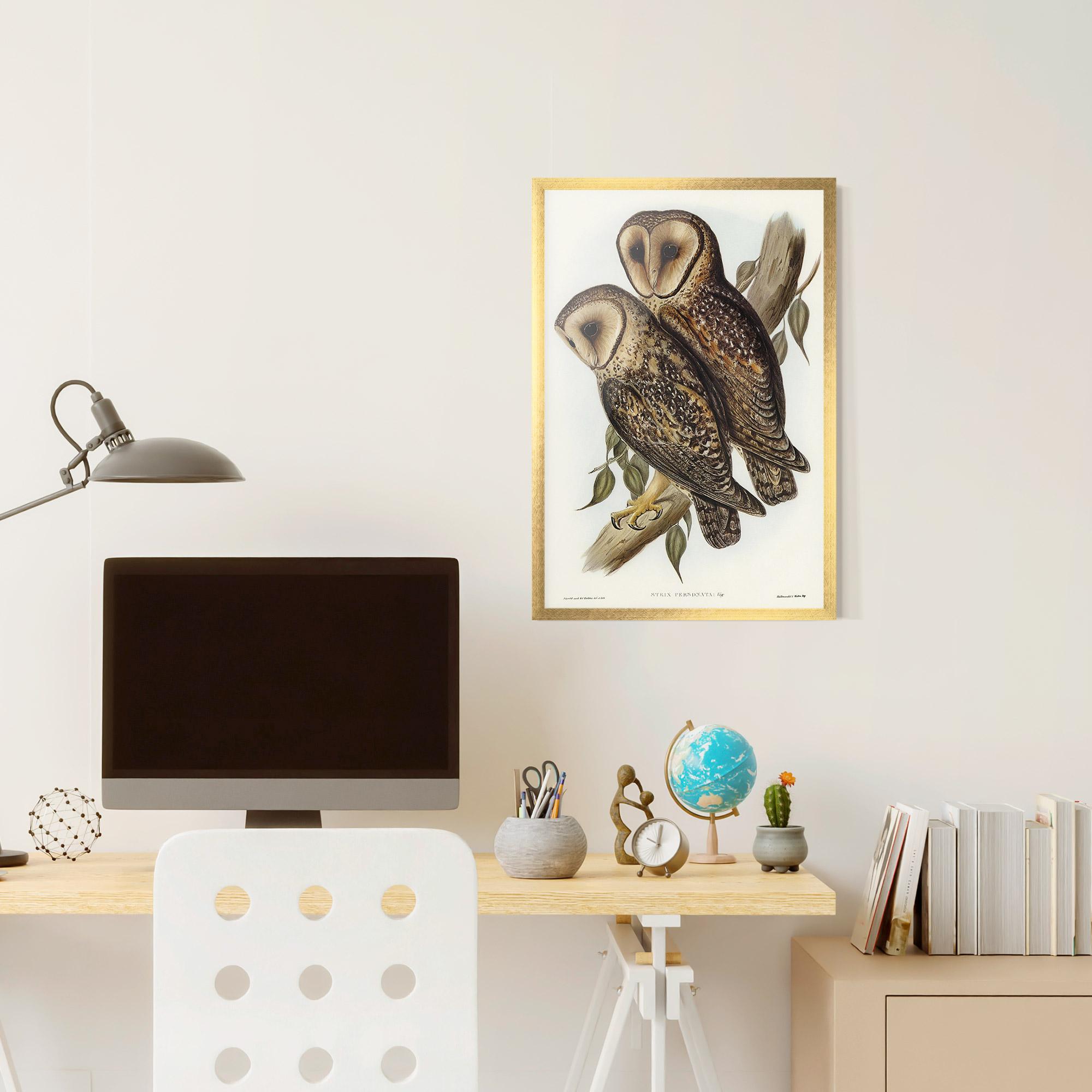Gerahmte Poster Owl Family mockup 6