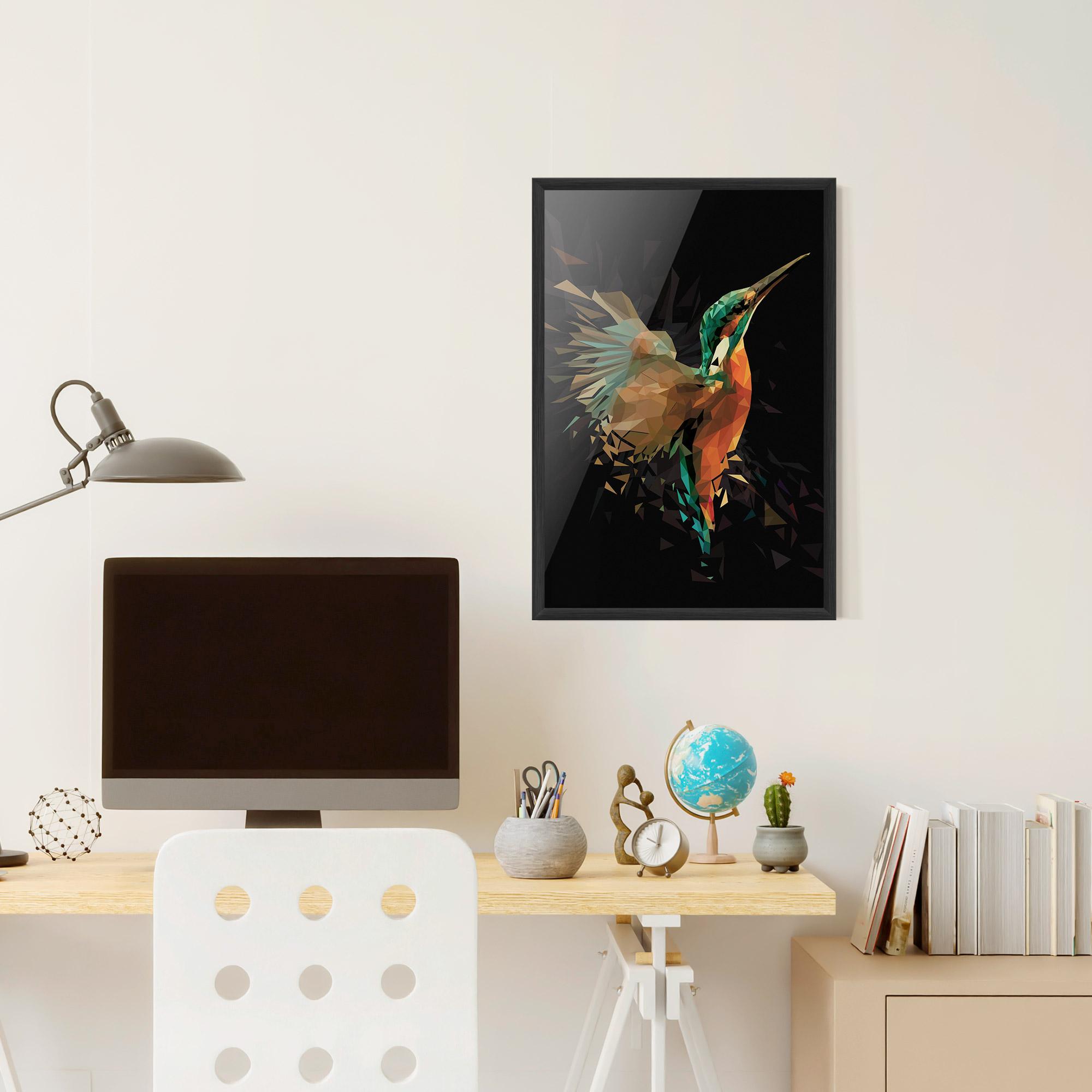 Gerahmte Poster Hummingbird Splash mockup 6