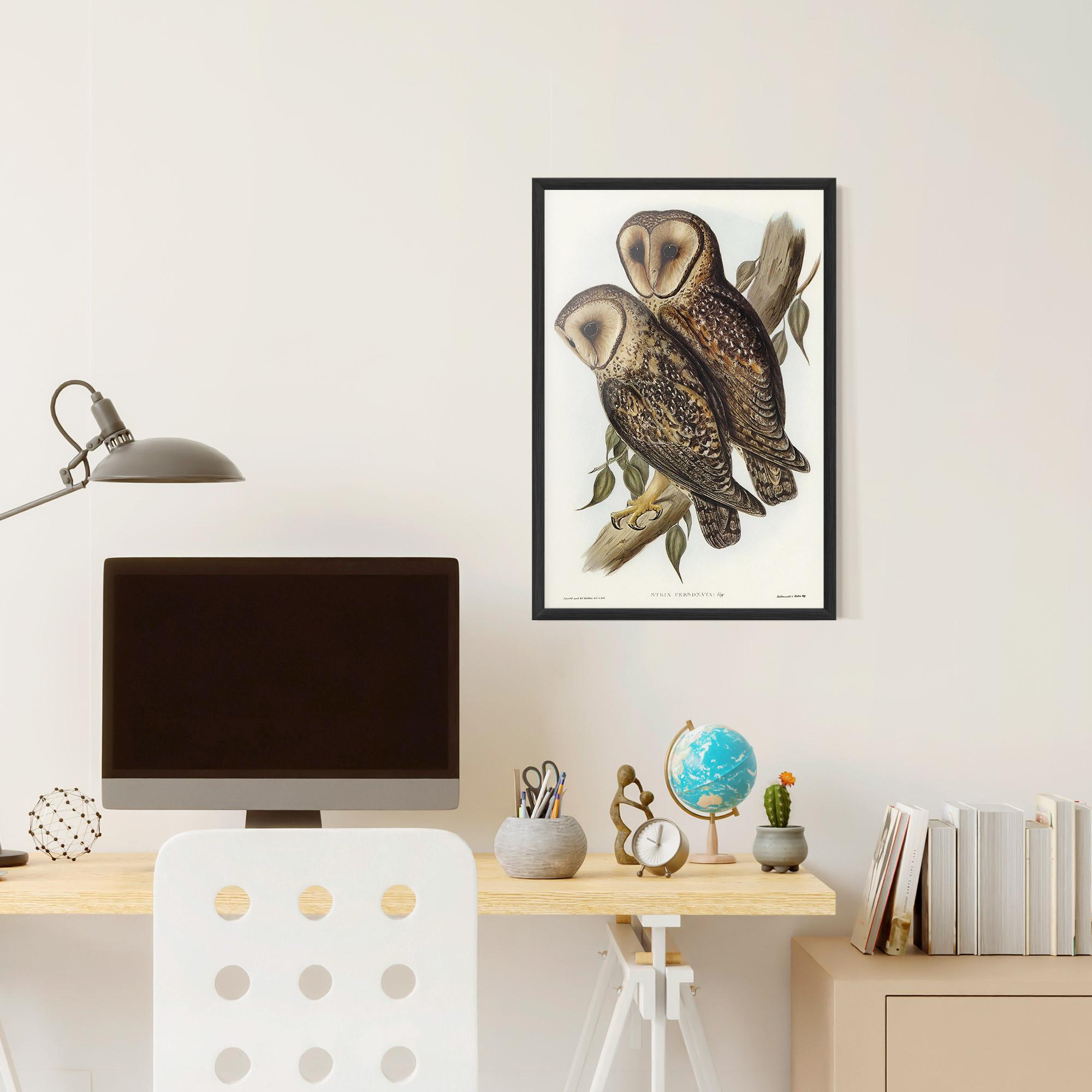 Gerahmte Poster Owl Family mockup 6
