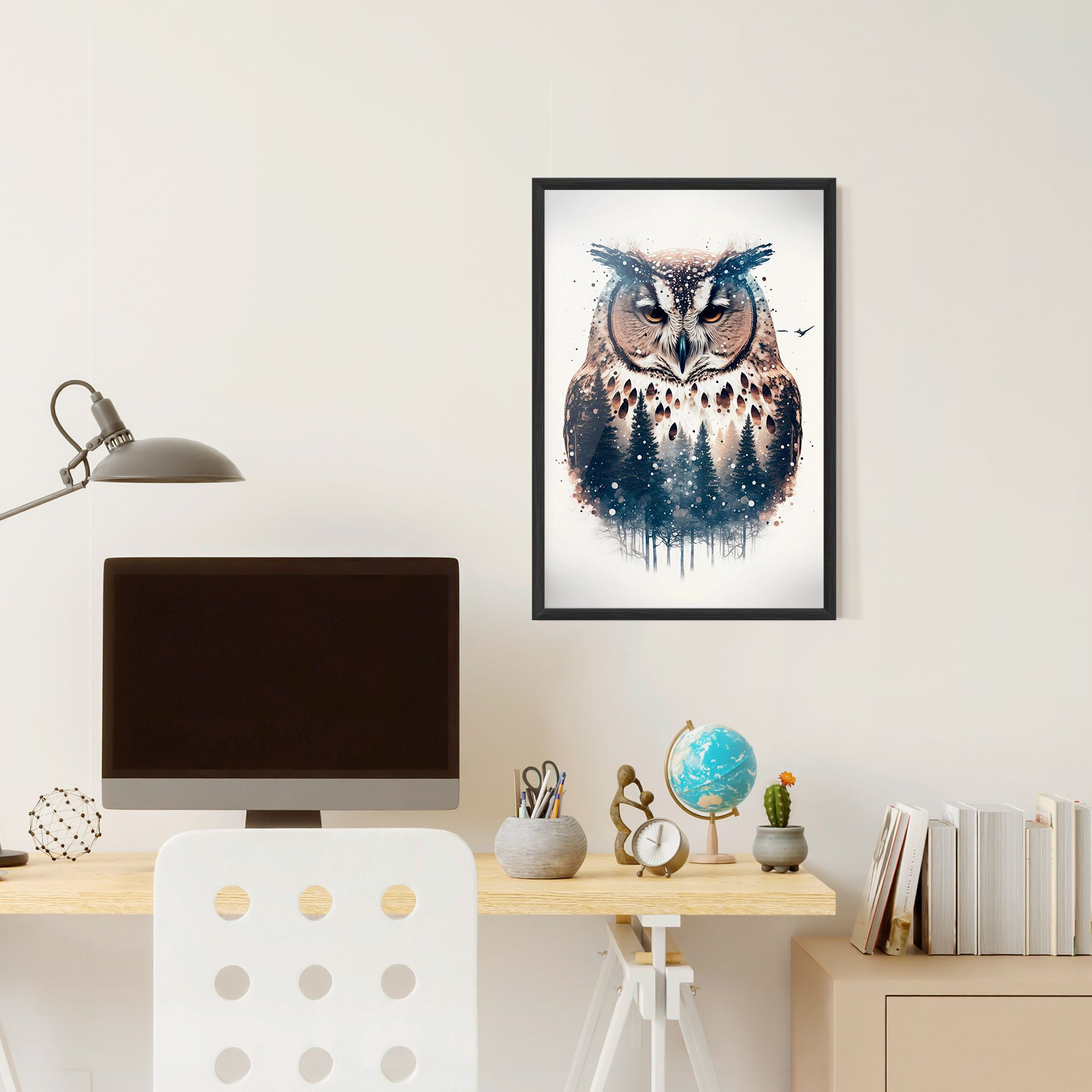 Owl Portrait mockup 6