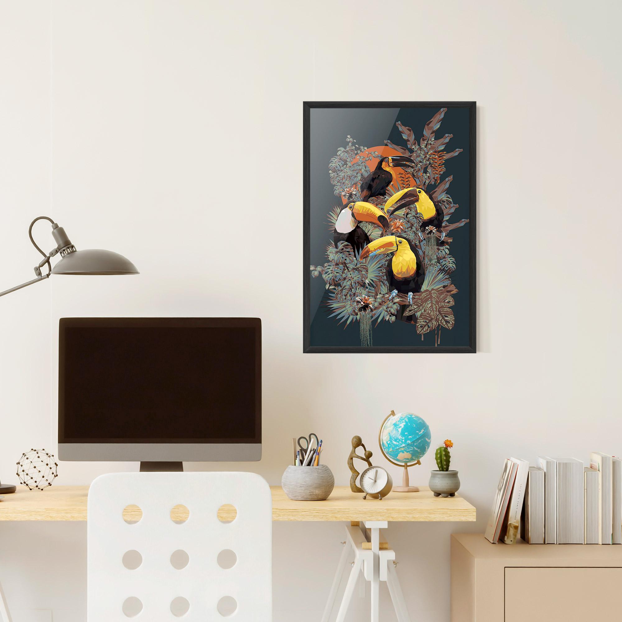 Gerahmte Poster Toucan Birds mockup 6