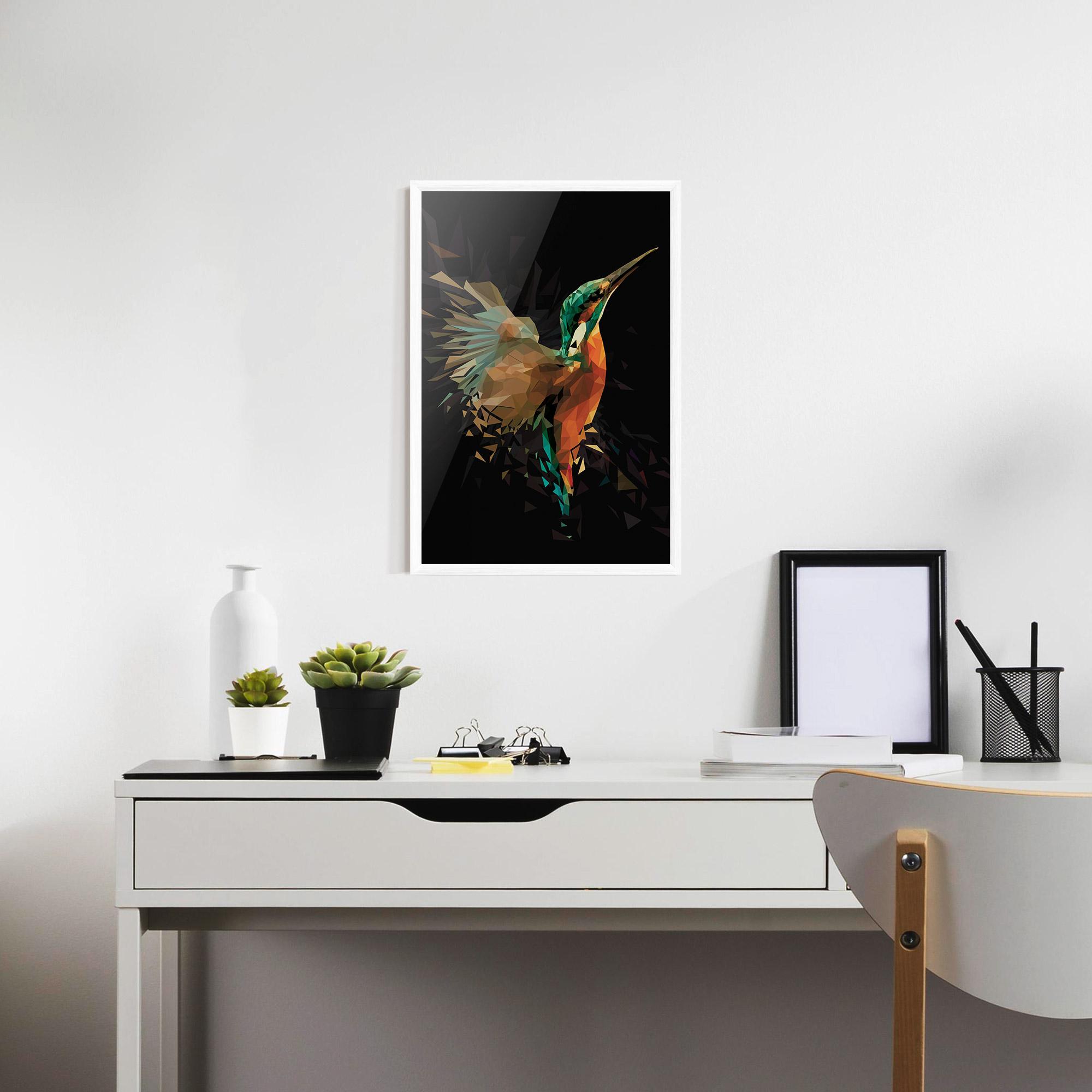 Gerahmte Poster Hummingbird Splash mockup 7