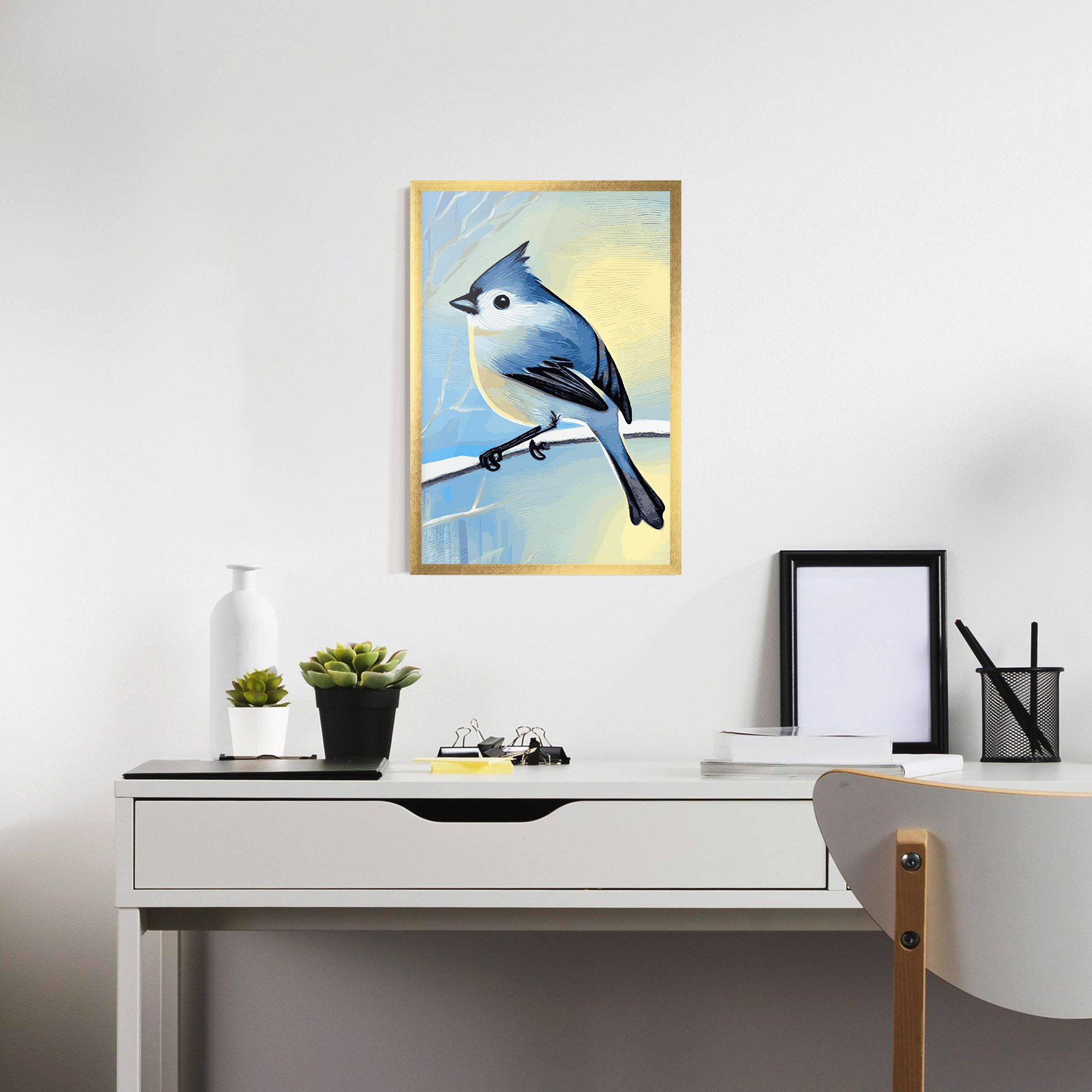 Bird Winter Painting mockup 7