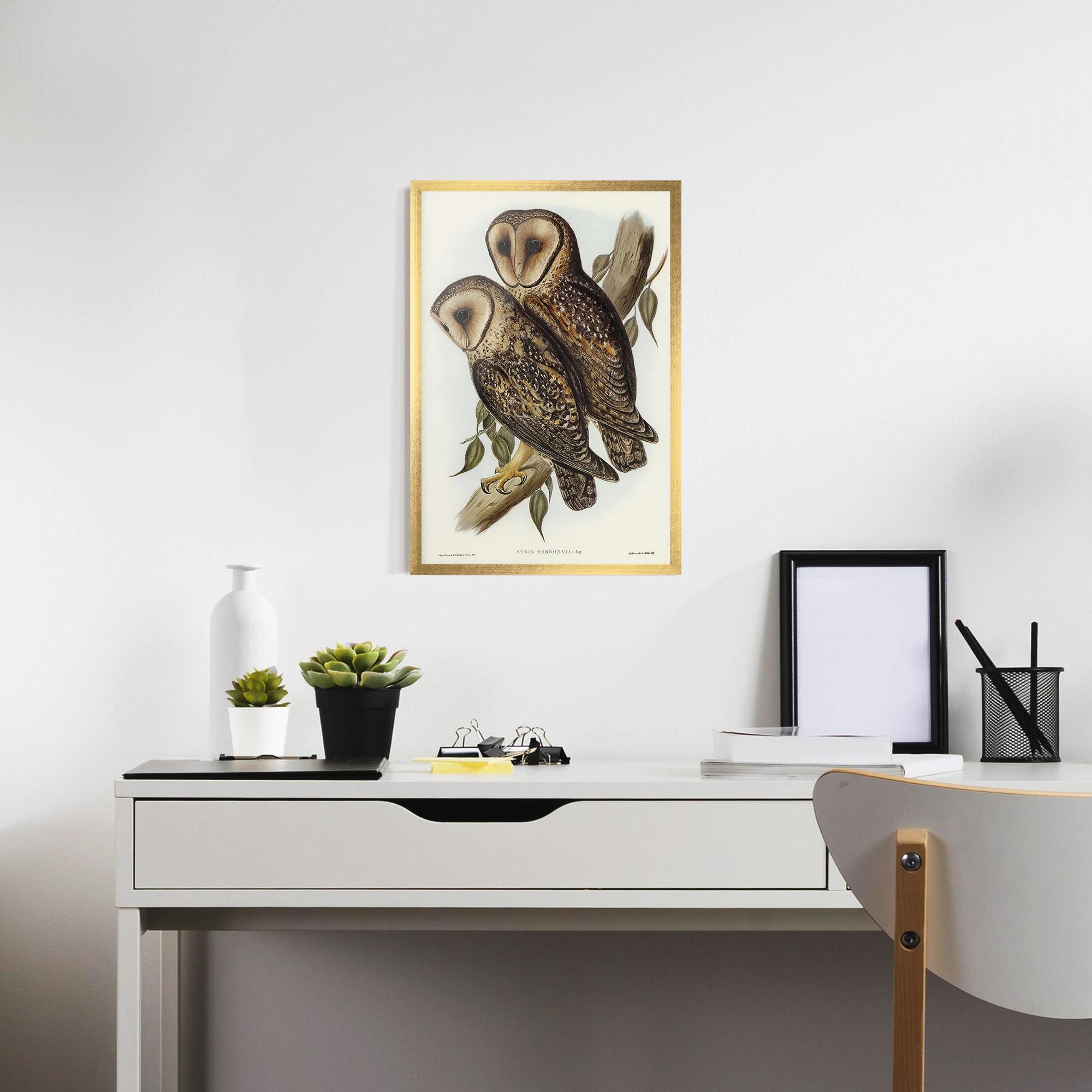 Gerahmte Poster Owl Family mockup 7