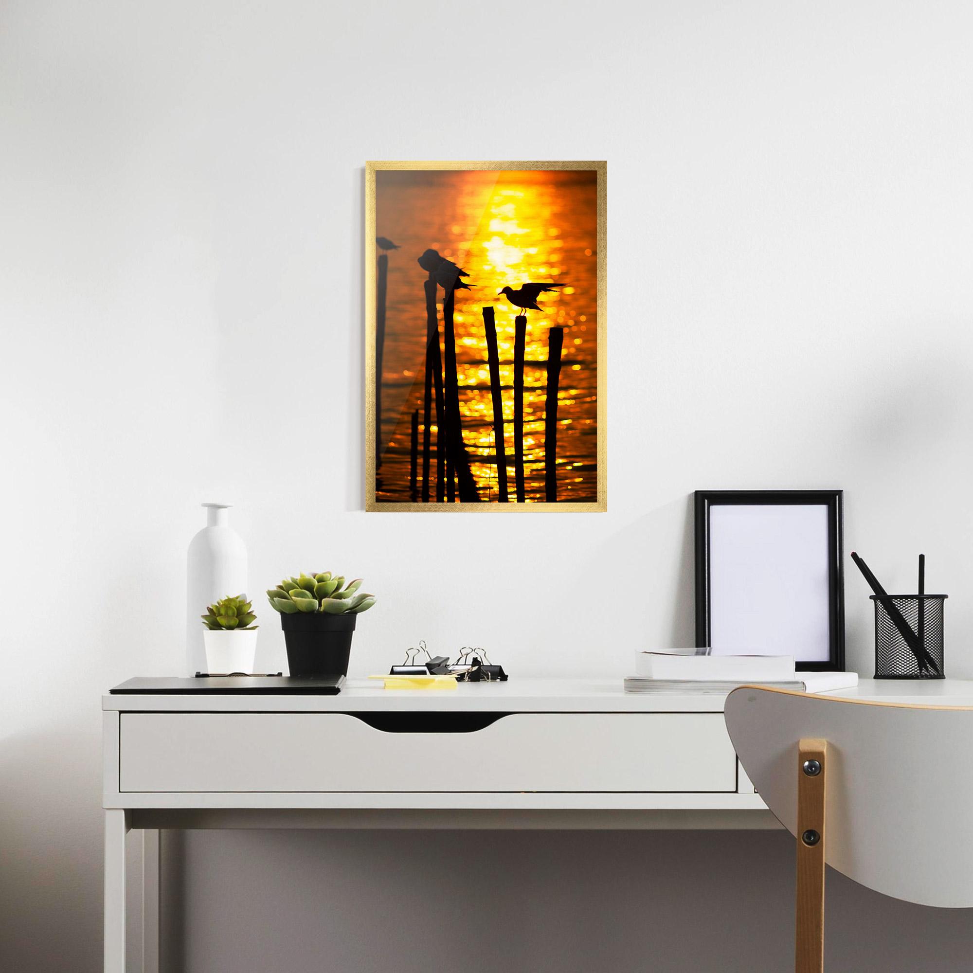 Gerahmte Poster Silhouettes Birds mockup 7