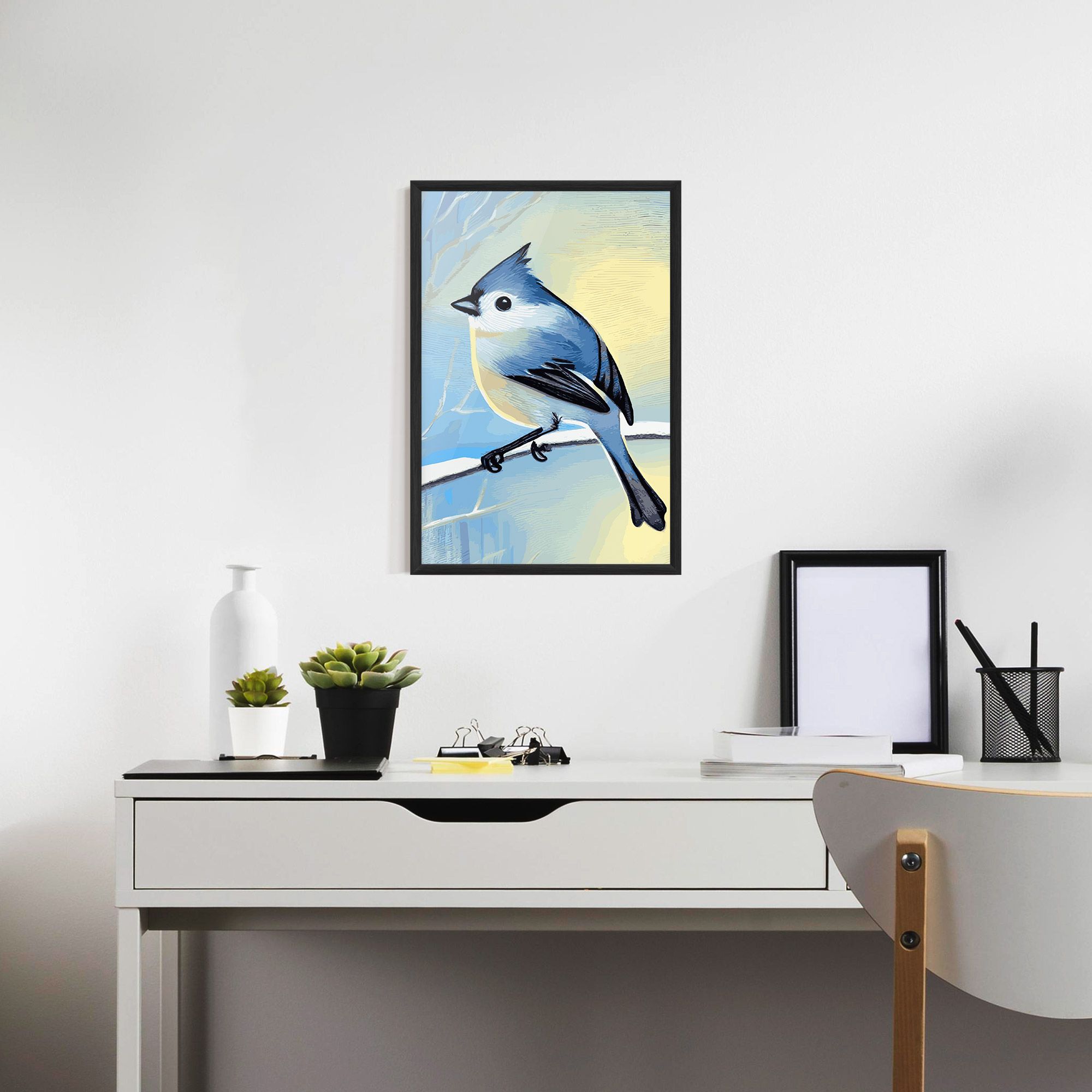 Bird Winter Painting mockup 7