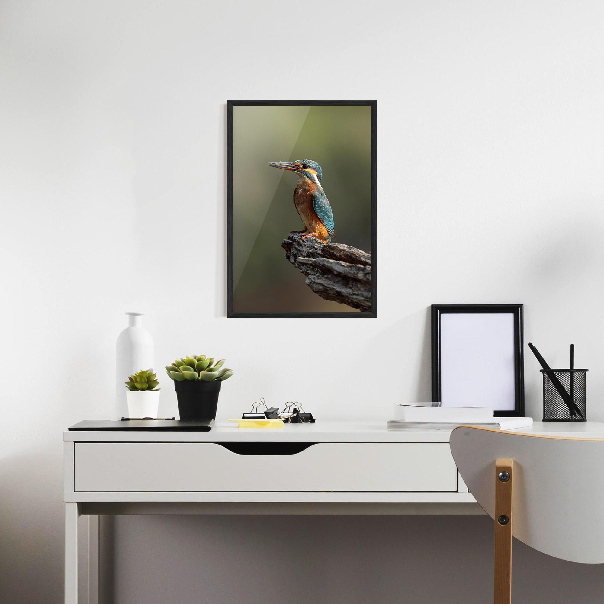 Gerahmte Poster Female Kingfisher mockup 7