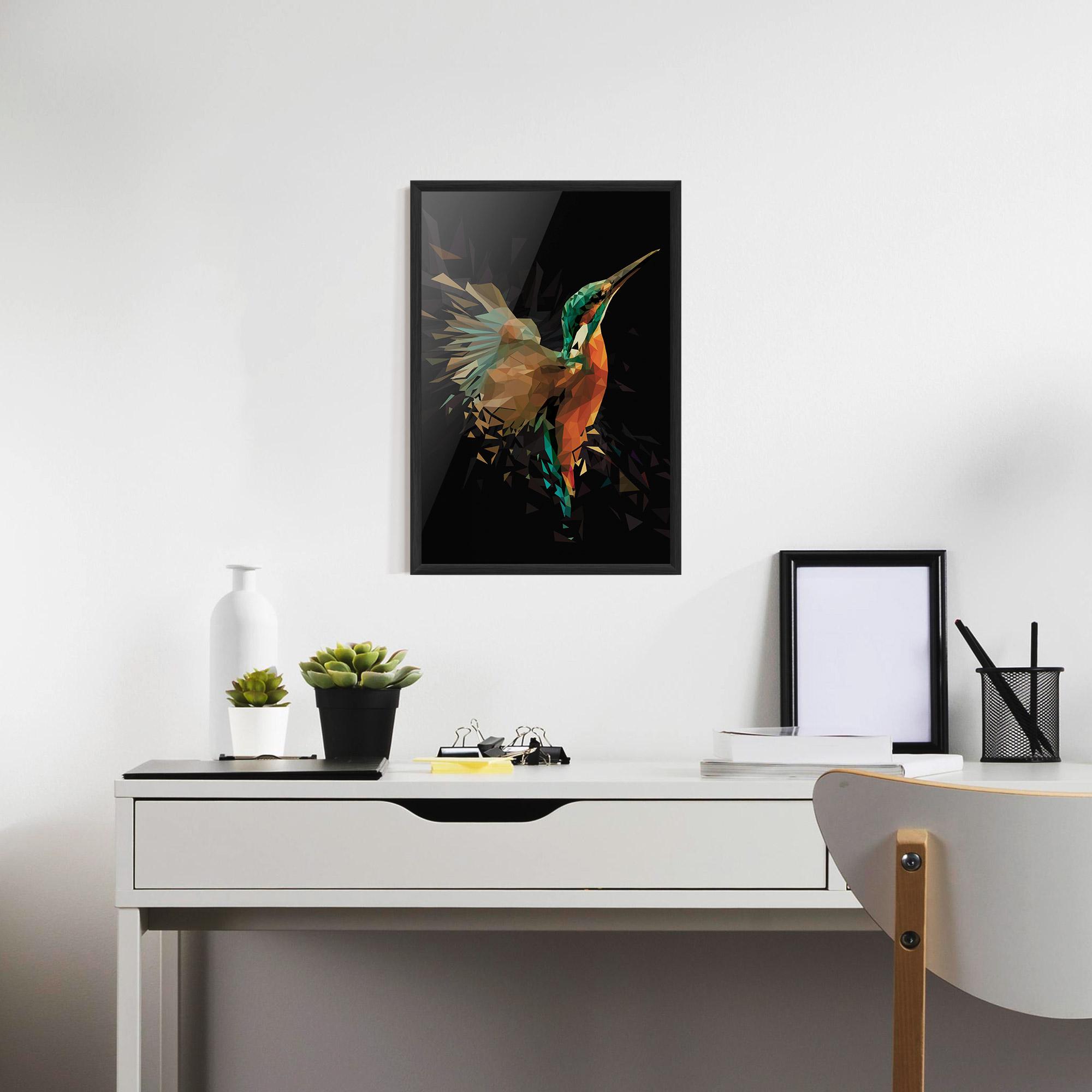 Gerahmte Poster Hummingbird Splash mockup 7