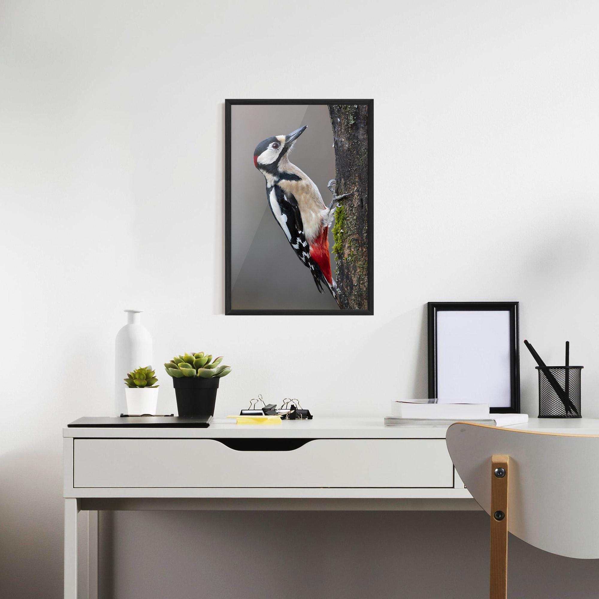 Gerahmte Poster Woodpecker mockup 7