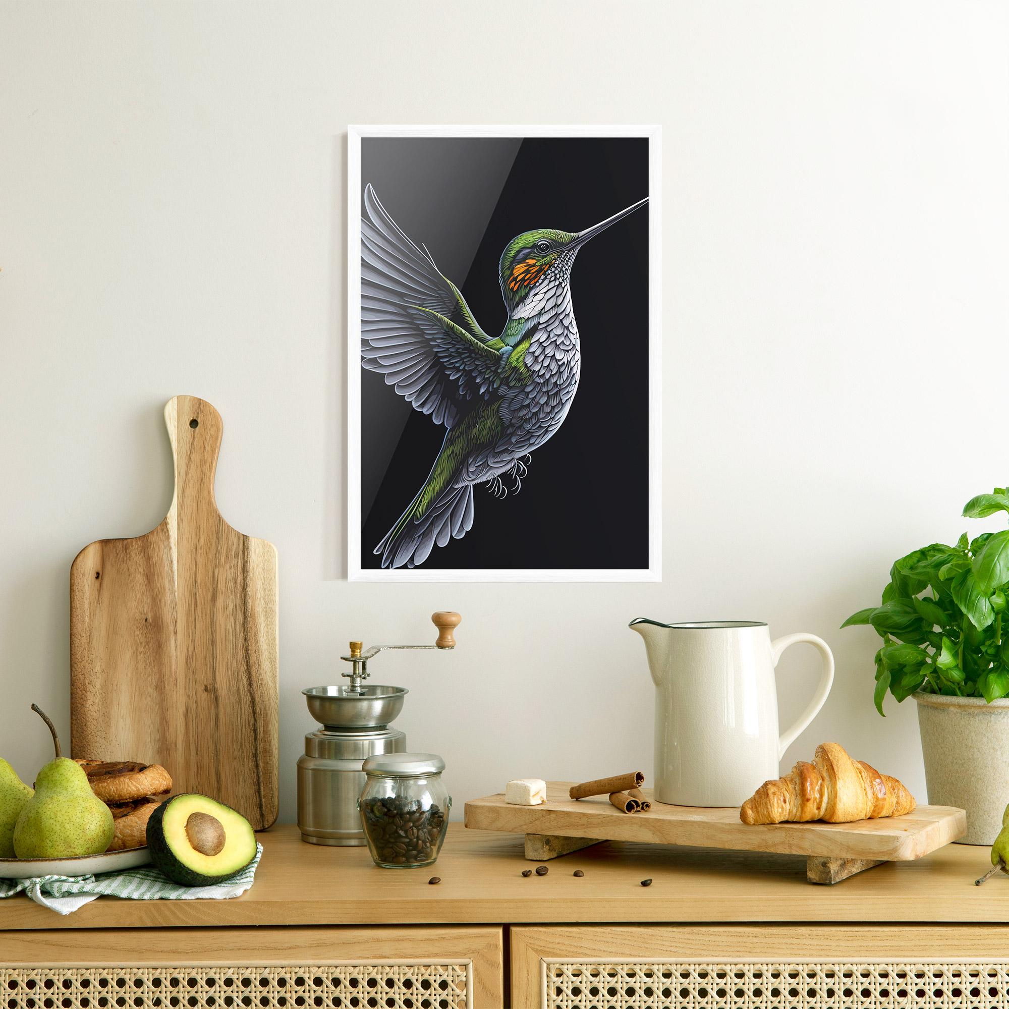 Gerahmte Poster Hummingbird mockup 8