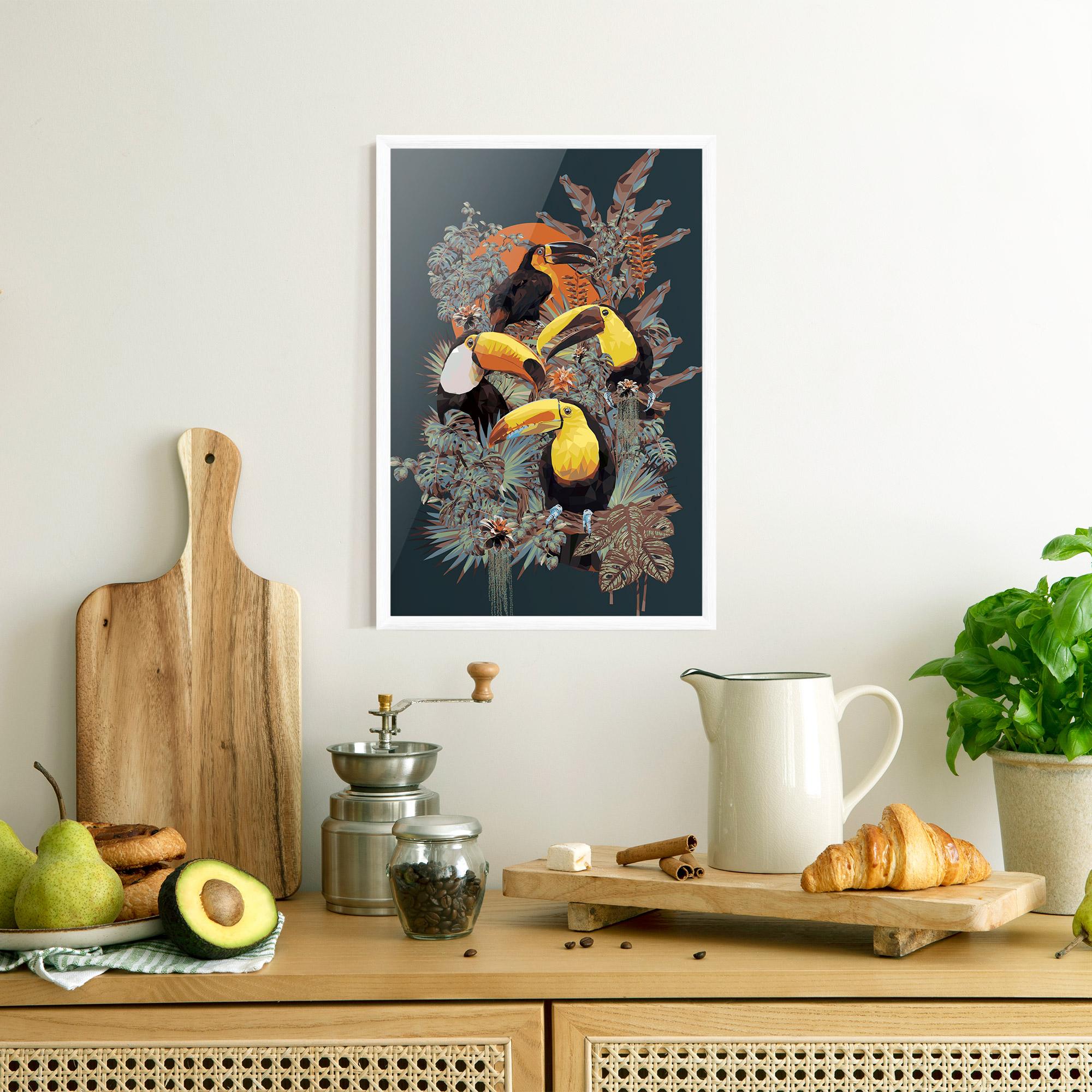 Gerahmte Poster Toucan Birds mockup 8