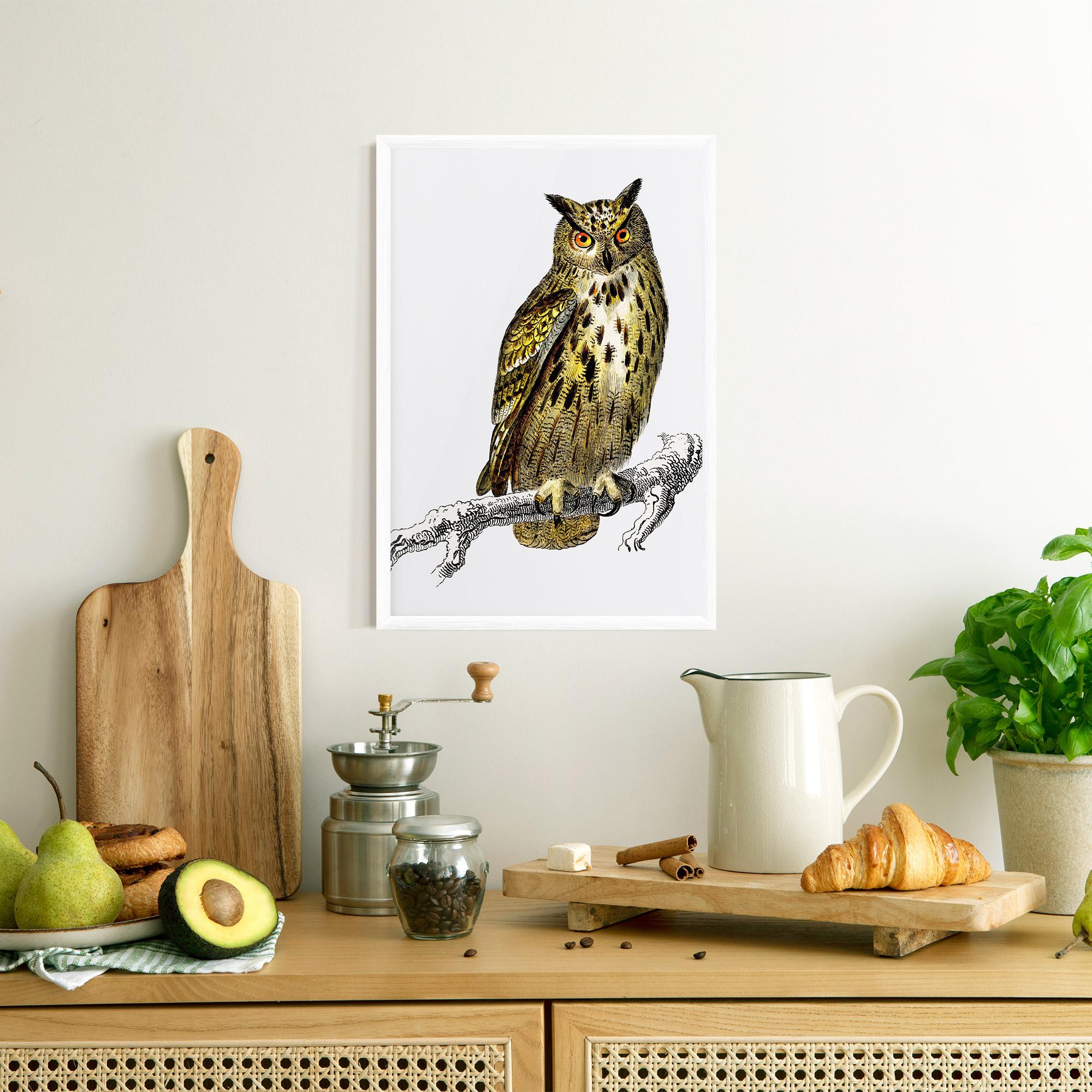Gerahmte Poster Yellow Owl mockup 8