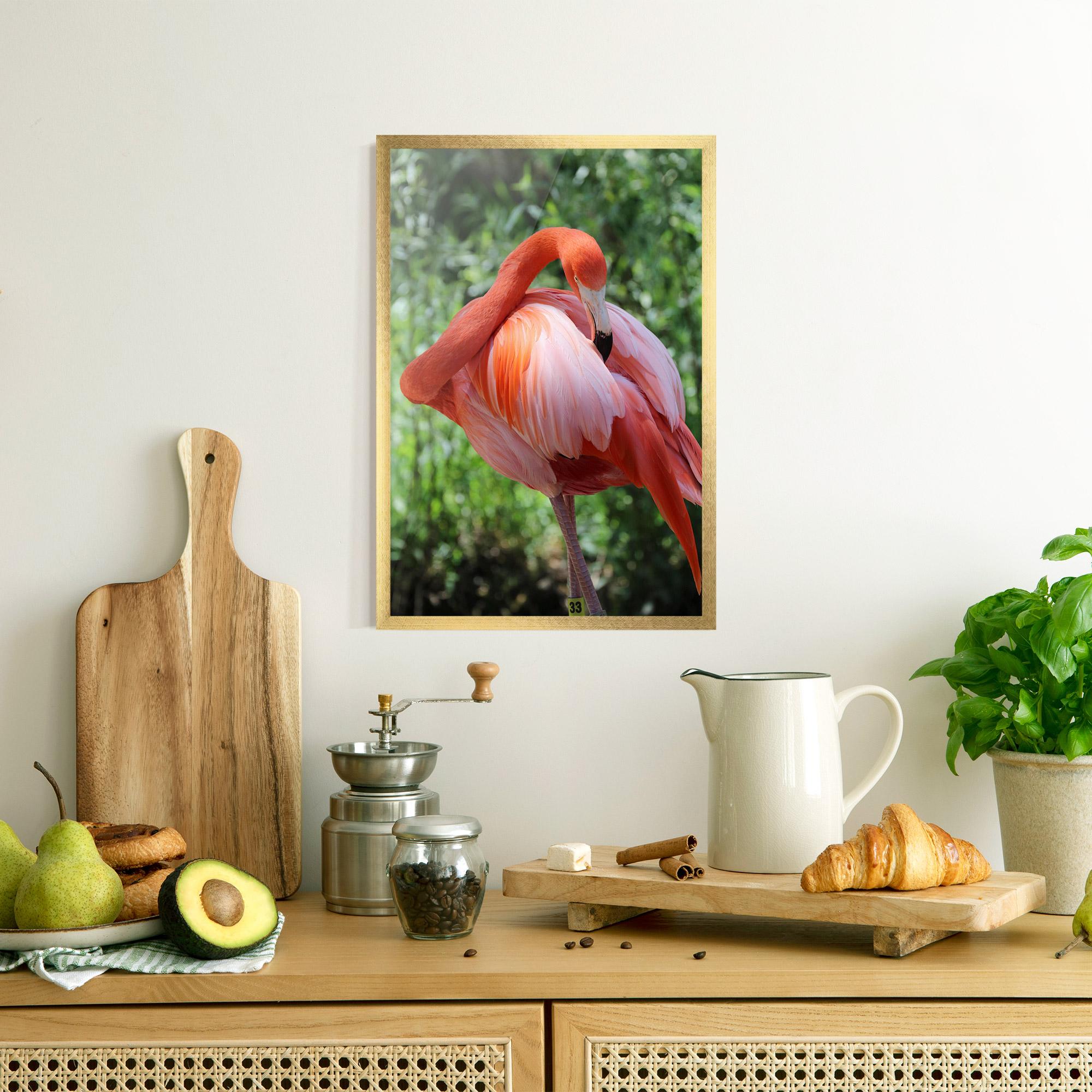 Gerahmte Poster Red Flamingo mockup 8