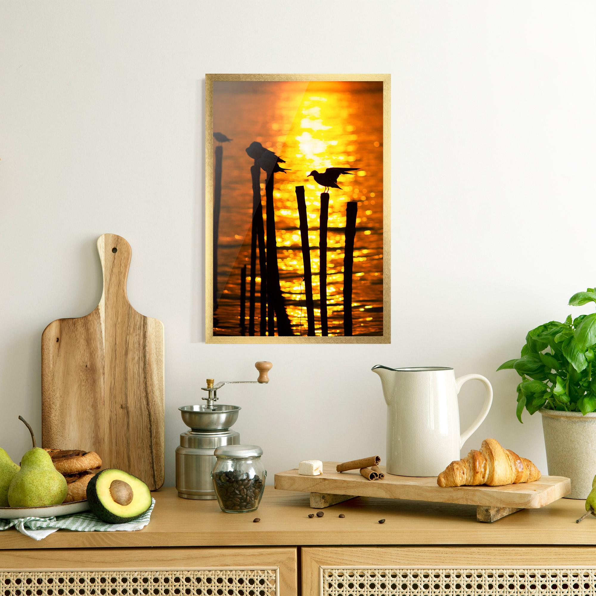 Gerahmte Poster Silhouettes Birds mockup 8