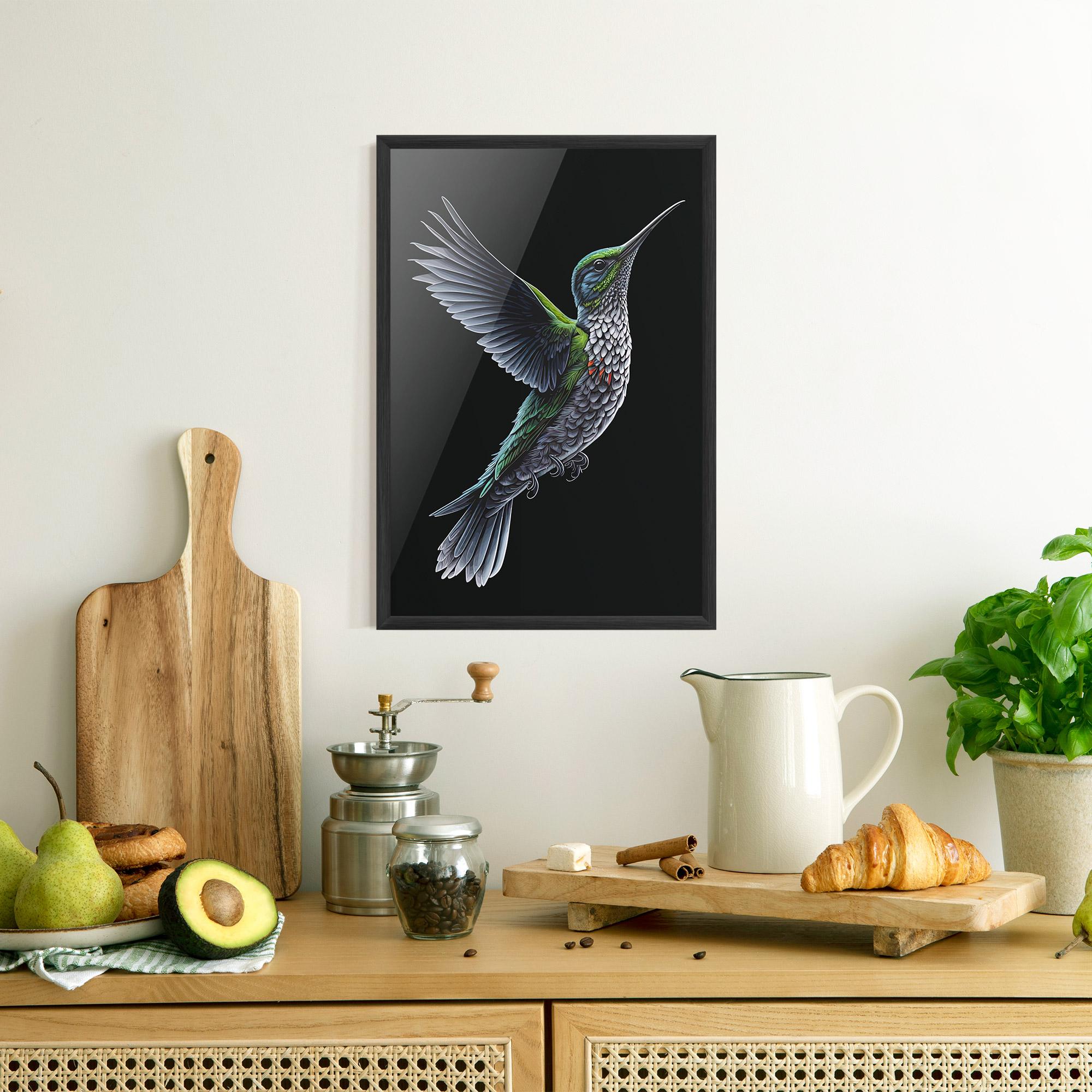 Gerahmte Poster Green Hummingbird mockup 8
