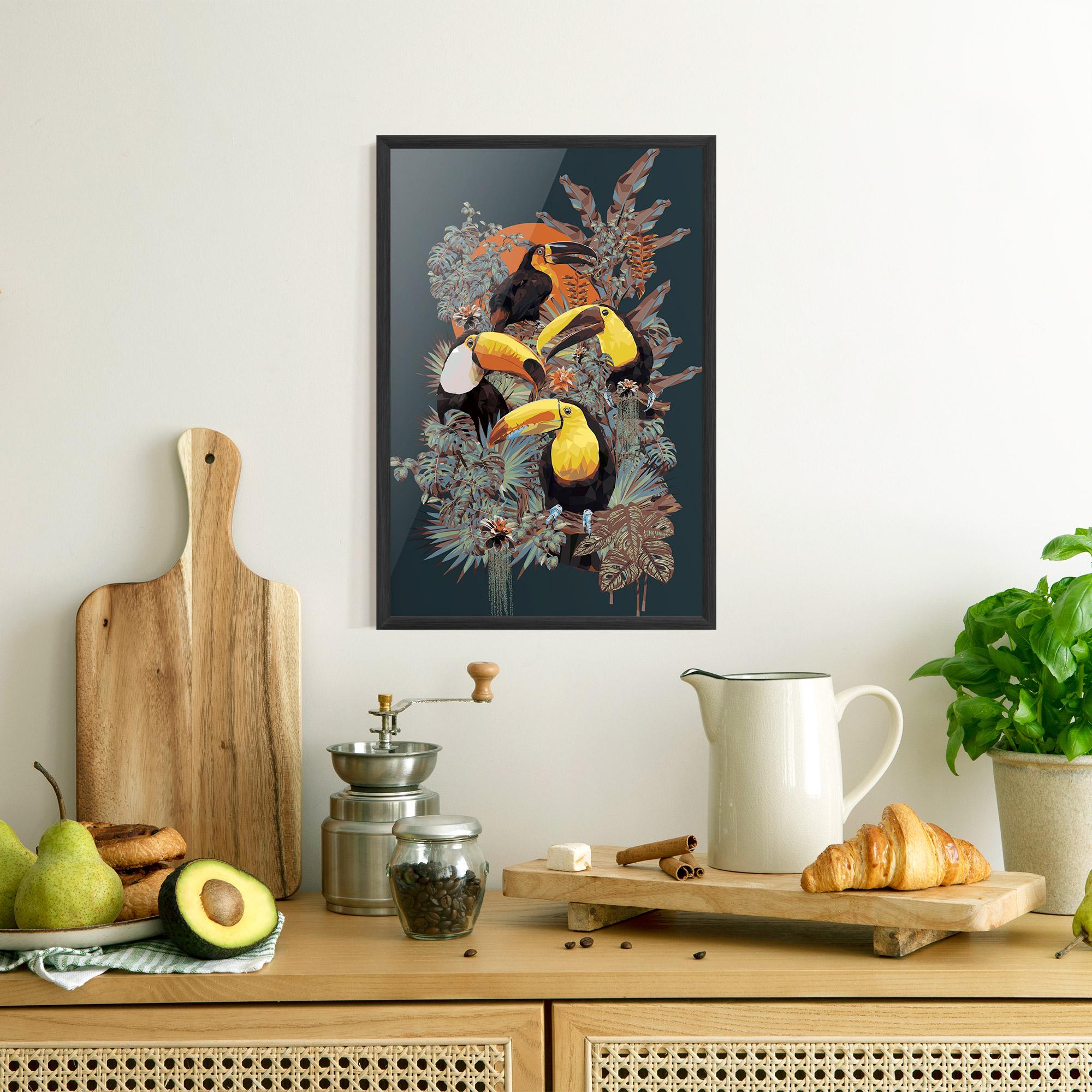 Gerahmte Poster Toucan Birds mockup 8