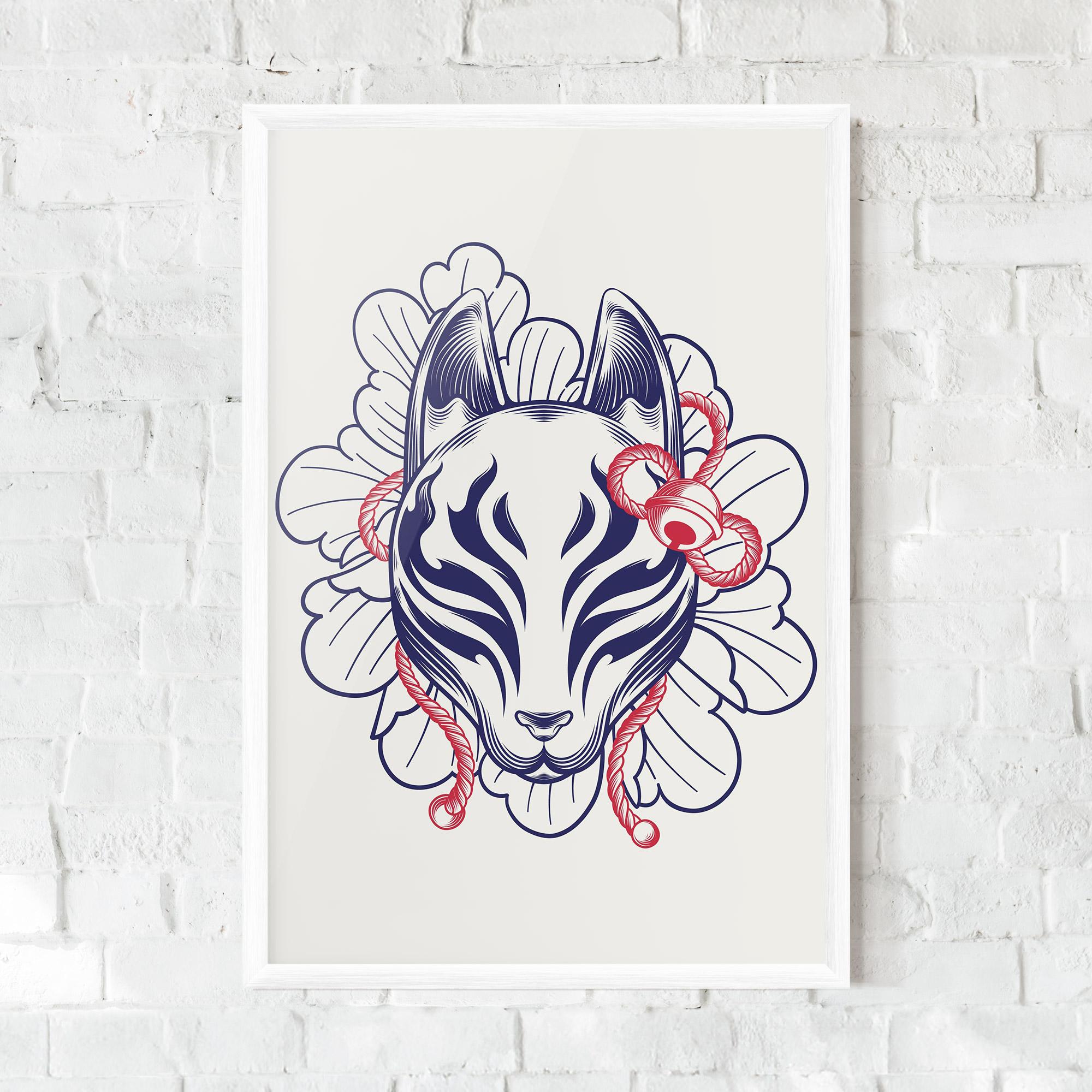 Gerahmte Poster Asiatic Cat mockup 0