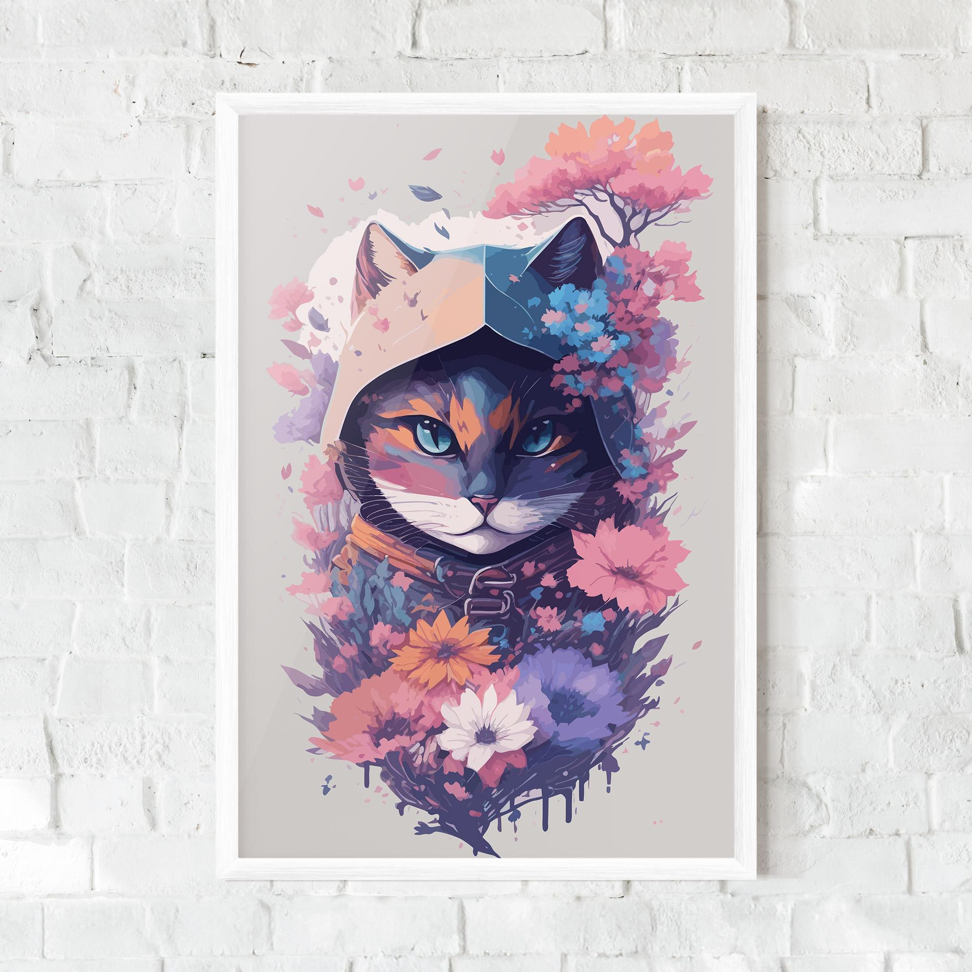 Gerahmte Poster Purple Cat mockup 0