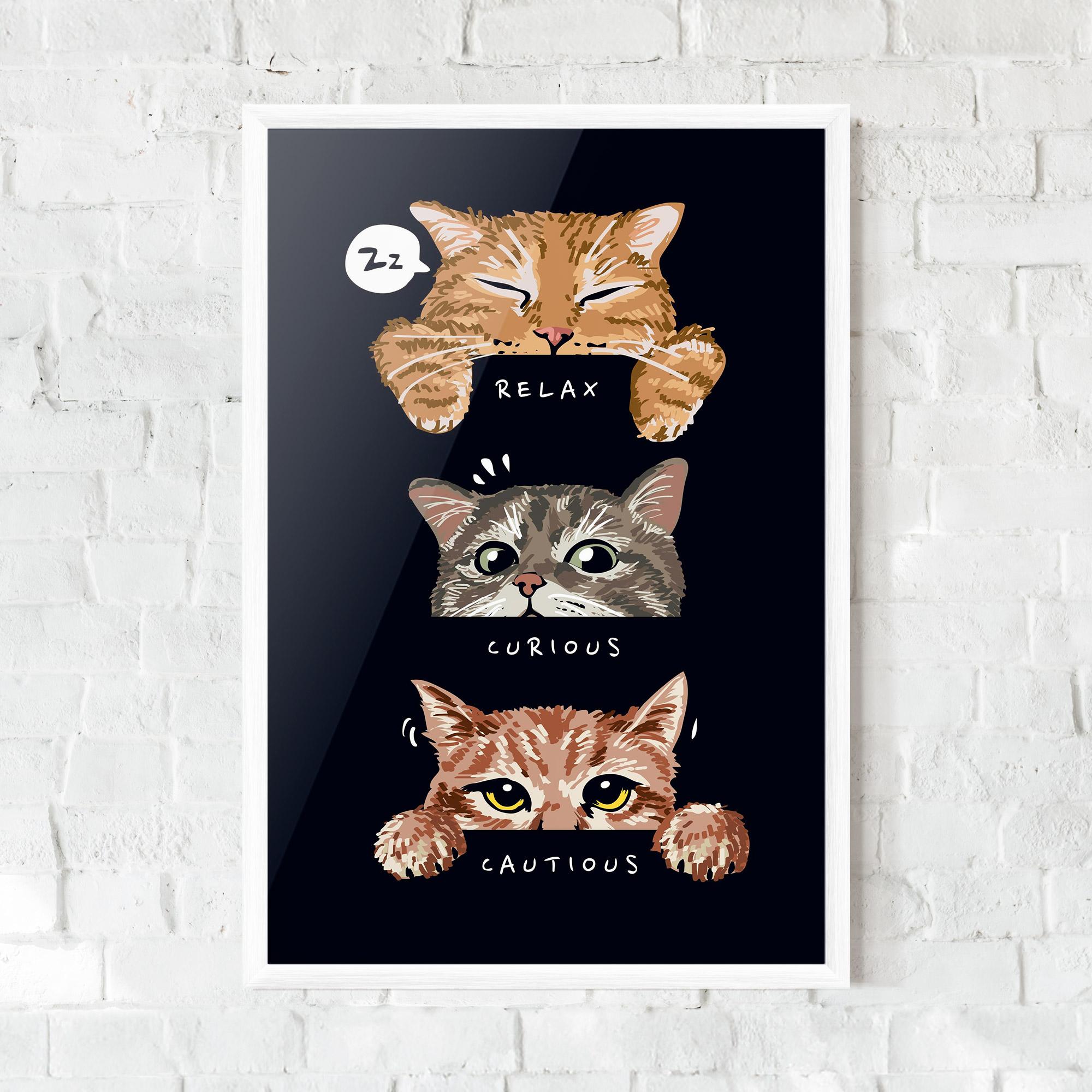 Gerahmte Poster Relax Cat mockup 0