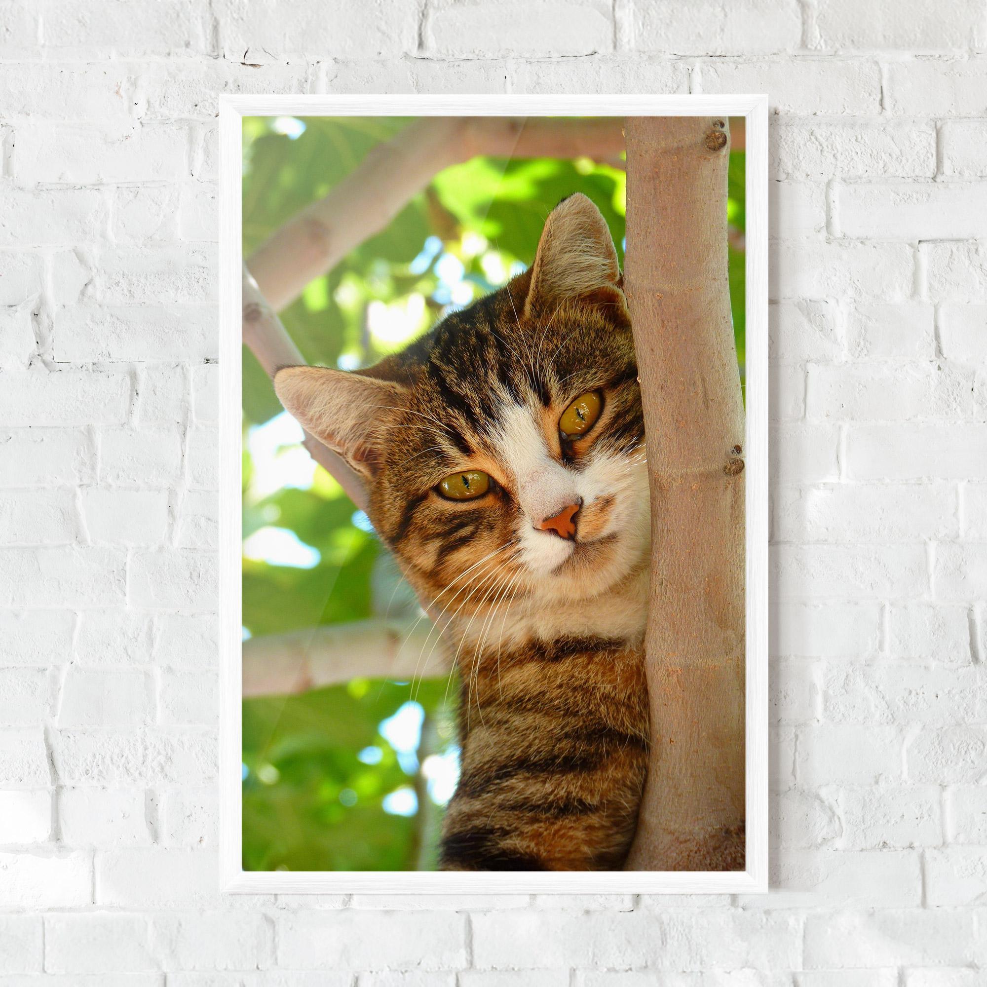 Gerahmte Poster Tree Cat mockup 0